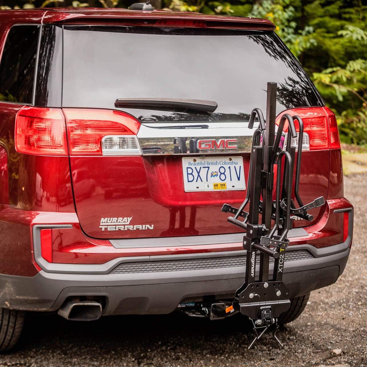 Swagman XTC2 Hitch Mount Bike Rack – Platform Carrier for 2 Bikes, Ratcheting Hook System, Compact Clam-Shell Folding Design | Platform Carrier for 2 Bikes, Ratcheting Hook System, Compact Clam-Shell Folding Design, 1-1/4" or 2" Hitch Receiver