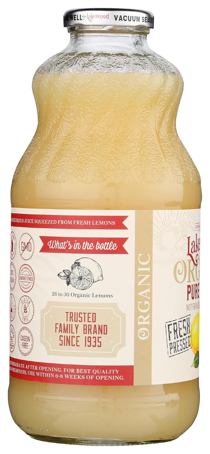 Lakewood Organic Pure Cranberry, Fresh Pressed, 32 Fl Oz (Pack of 6)