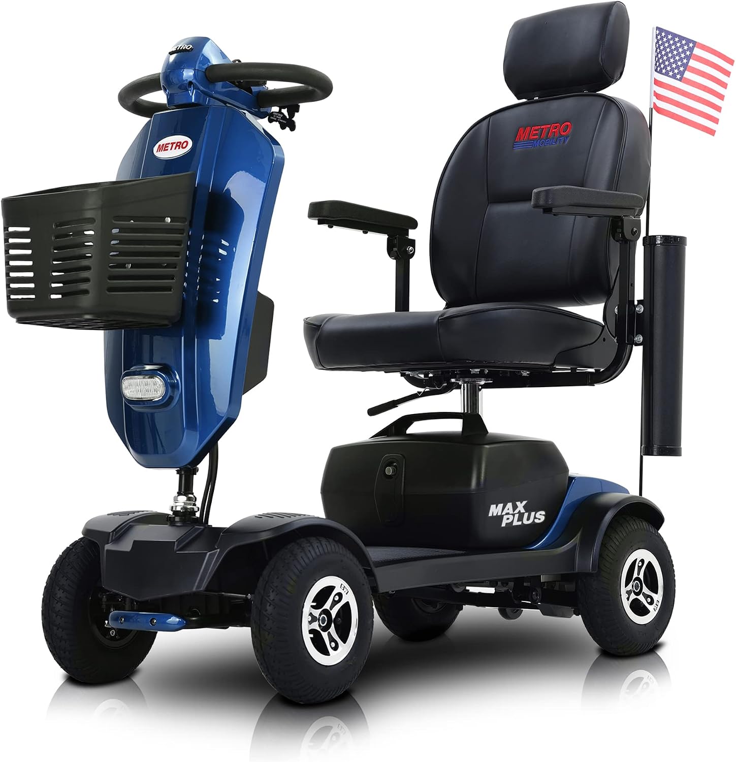 Metro Mobility 4 Wheel Powered Mobility Scooter for Seniors - 300 lbs Capacity Electric Mobility Scooter for Adults - Long Range Power Extended