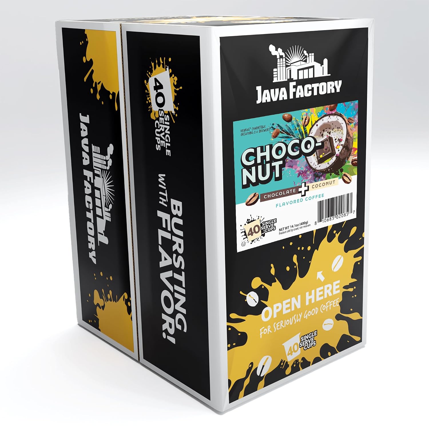 Java Factory Coffee Pods Compatible with K Cup Brewers Including 2.0, Assorted Variety Pack, 80 Count
