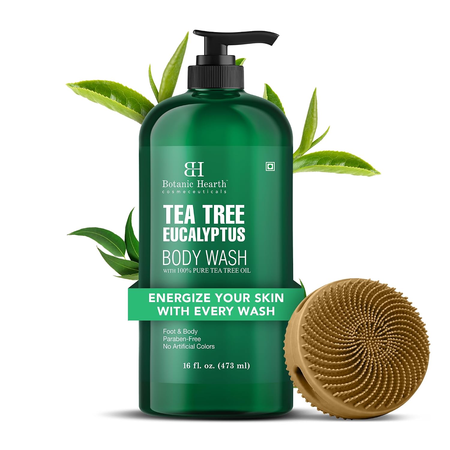 Botanic Hearth Tea Tree Body Wash With 100% Tea Tree Oil - 16 Fl oz