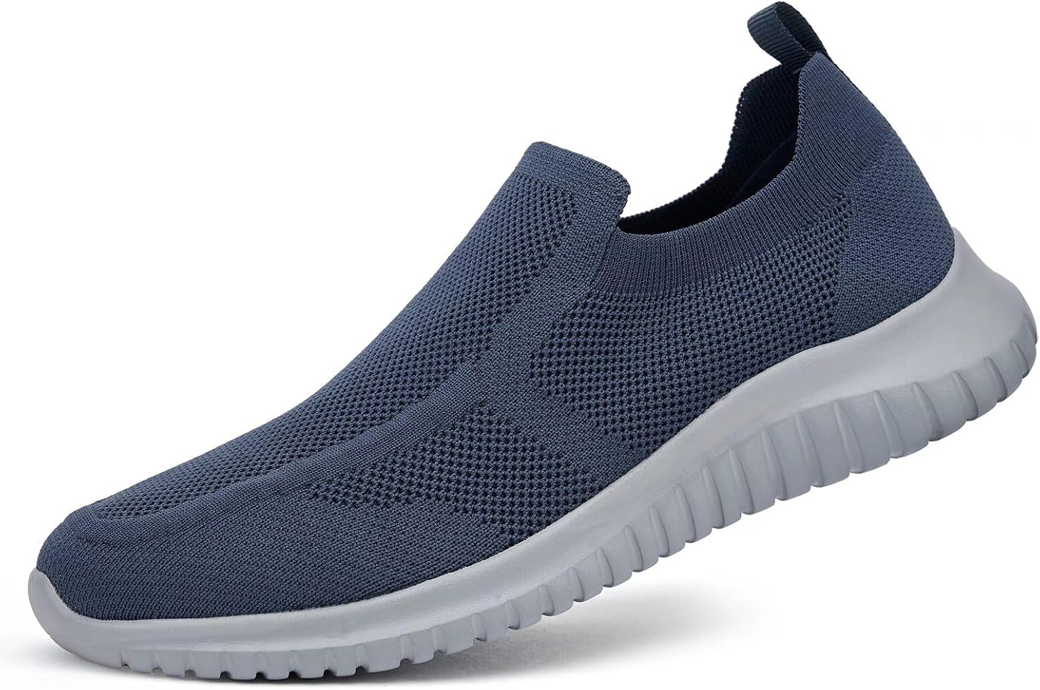 konhill Mens Slip-On Knit Walking Sneakers