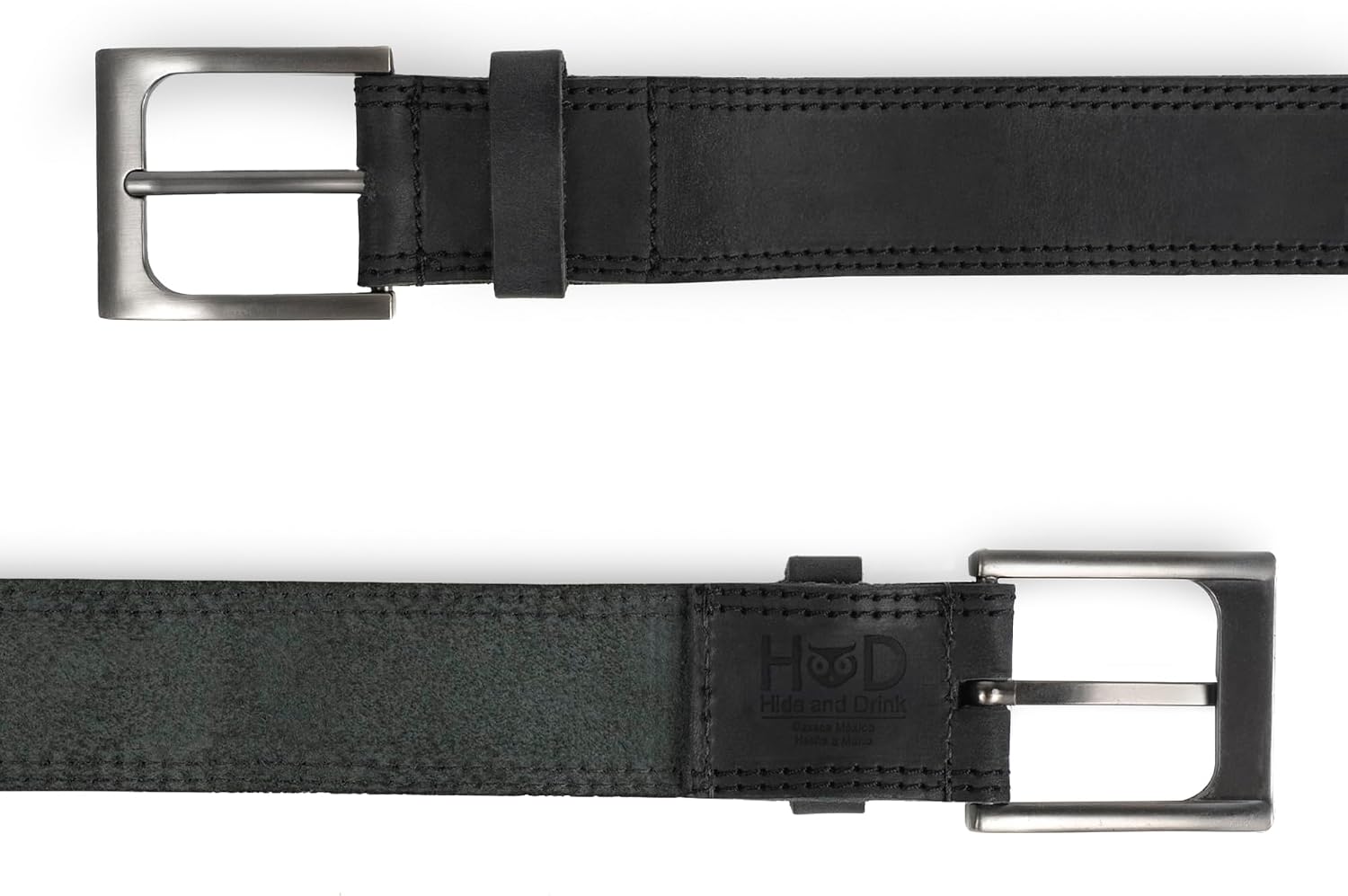 Hide & Drink Rugged Full Grain Leather Belt - Durable Men's Belt for Jeans, Western, Casual & Dress, Mens Belts for Men