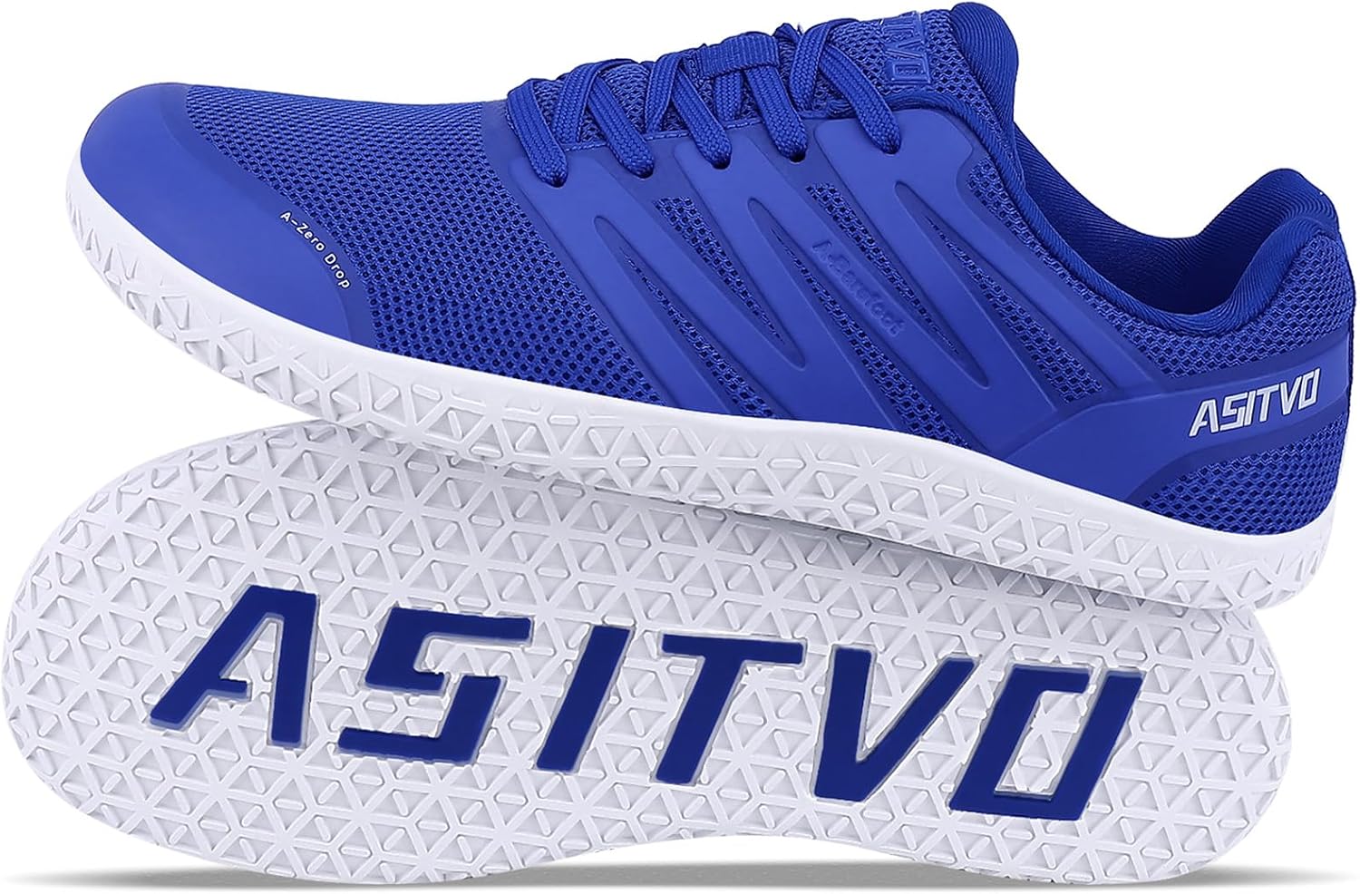 ASITVO Wide Men's Barefoot Zero Drop Sole Minimalist Sneakers Walking Shoes | Width Toe Box Cross Trainer Gym TPU Toe No-Sew Upper Grounding