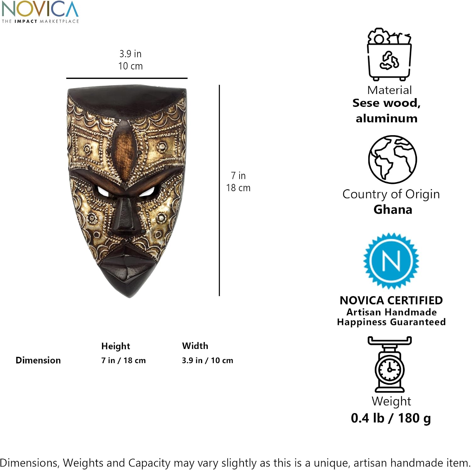 NOVICA unisex-adult Novica Mask