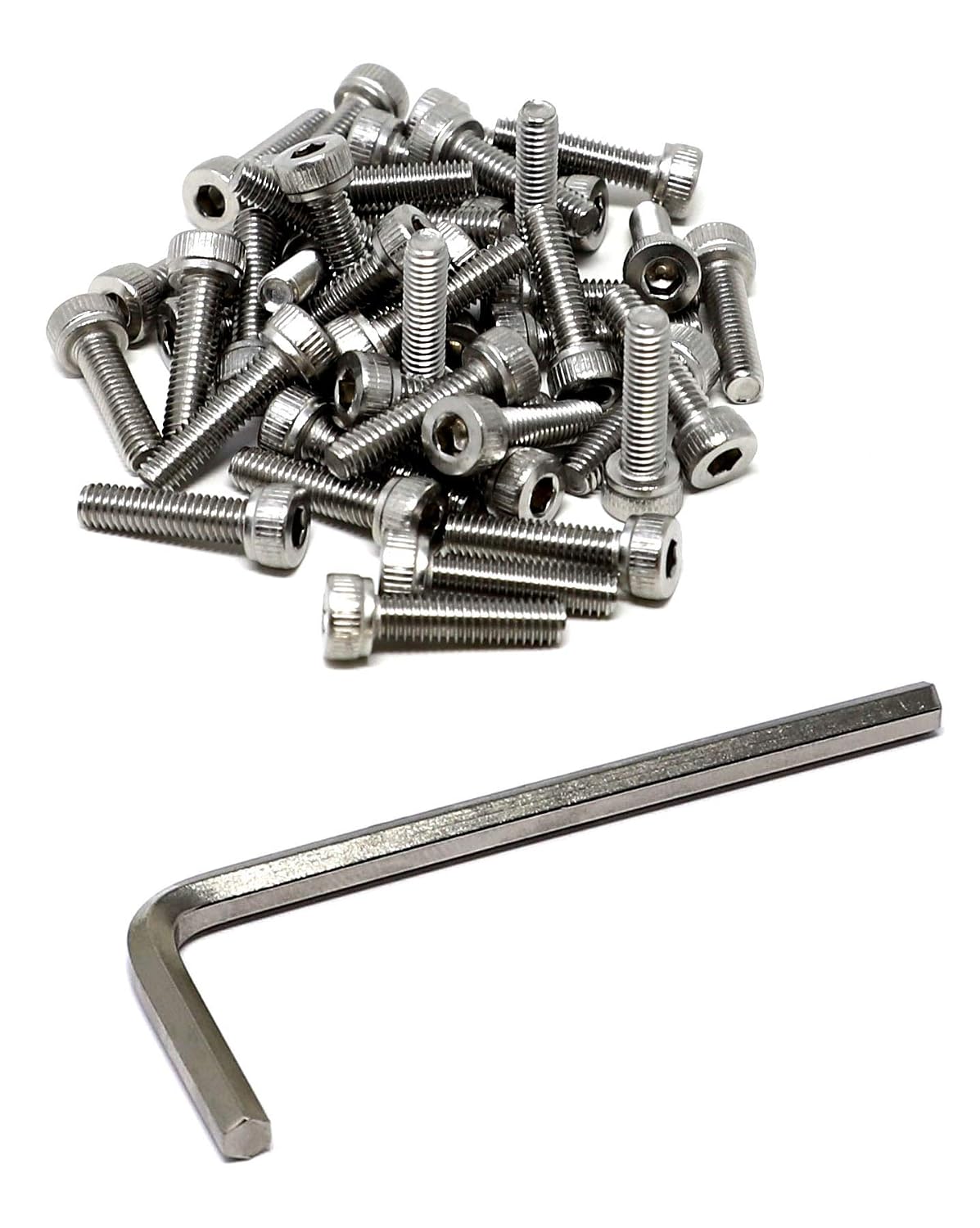iexcell 20 Pcs M8 x 30/35/40/45/50 mm Stainless Steel 304 Hex Socket Head Cap Screws Bolts Assortment, Fully Threaded