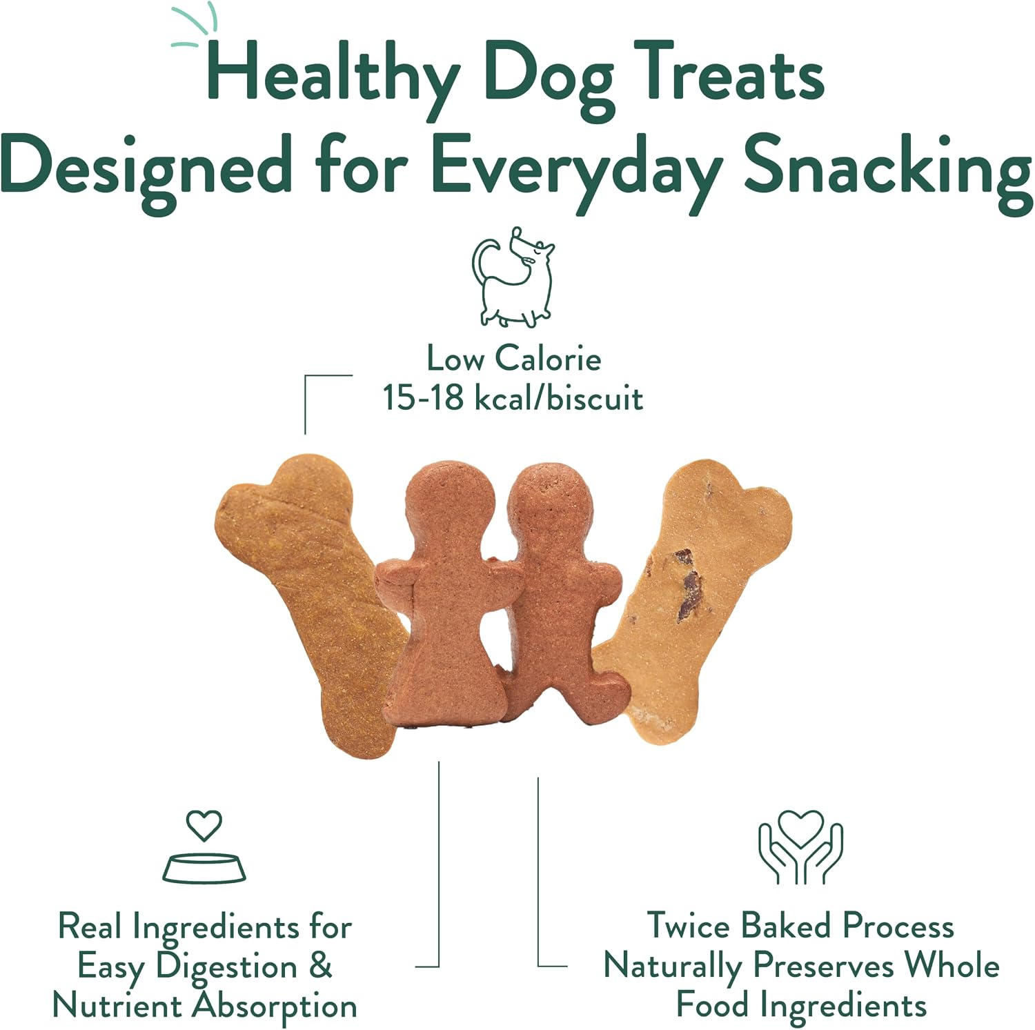 Portland Pet Food Dog Treats Variety, Healthy, Grain-Free Biscuits, 3 Pack