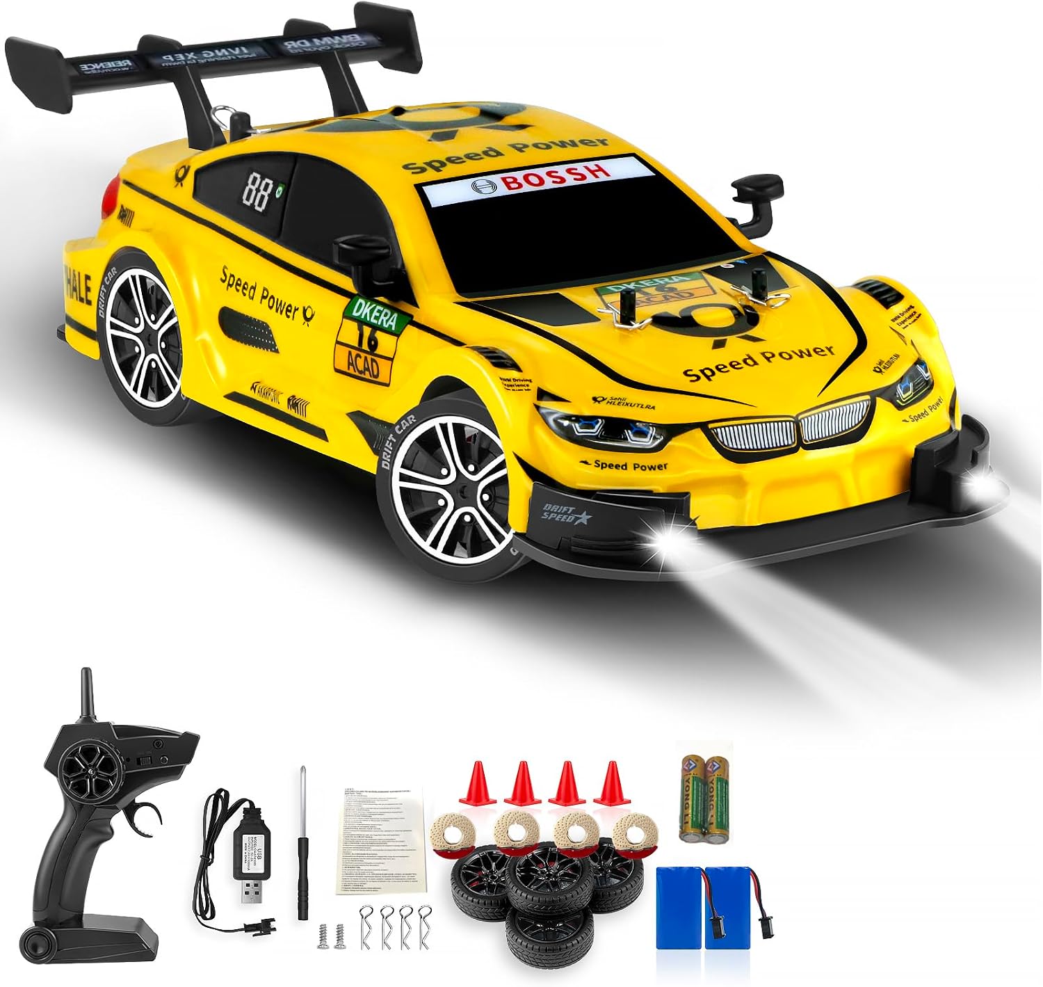 RC Drift Car, 1:16 Scale Drifting RC Cars 2.4GHz 4WD 40km/h | RC Race Car, High-Speed Remote Control Drift Car Vehicle, Racing Sport Toy Gift for Boys Girls Kids(Purple)