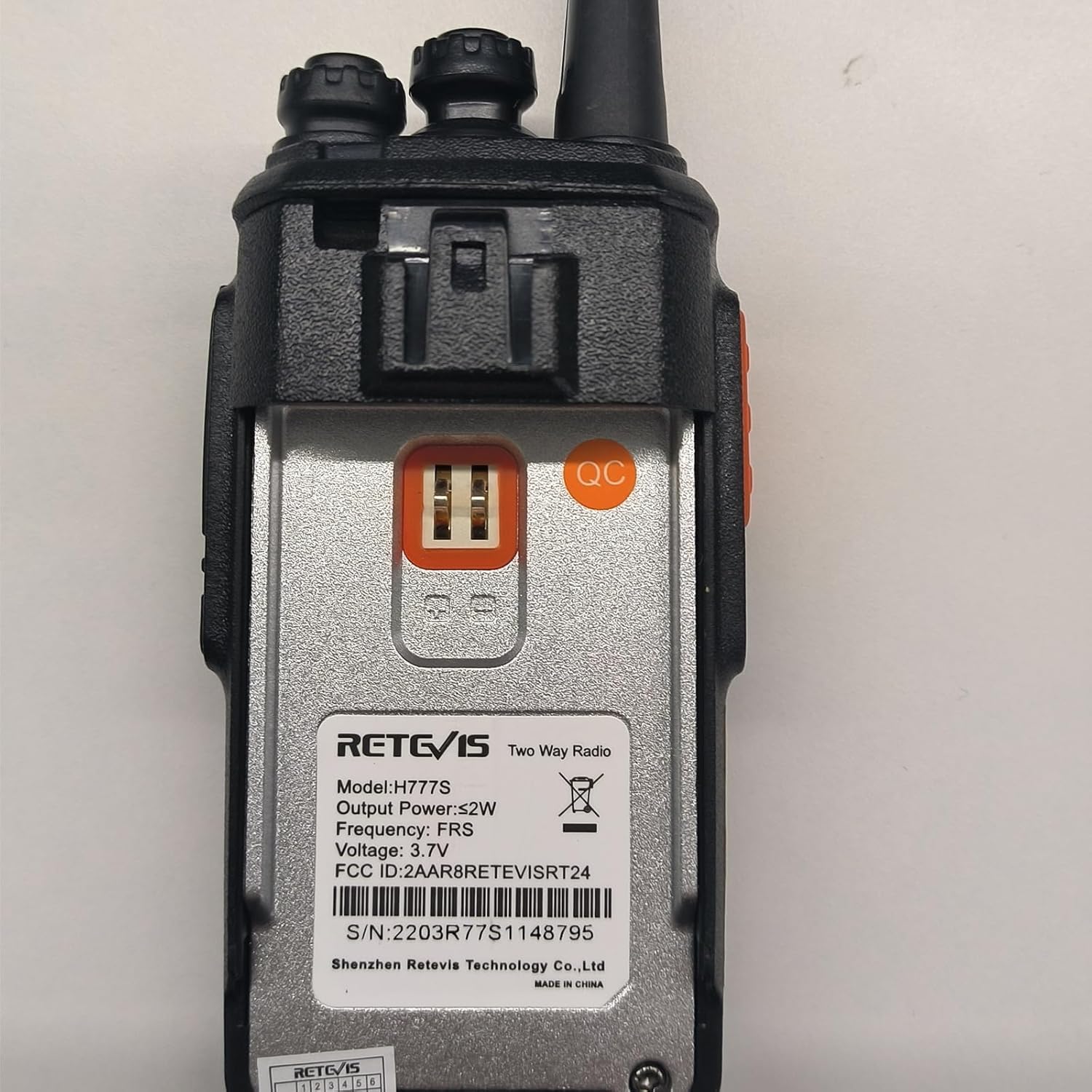 Retevis H777H Walkie Talkies with Earpeice,Portable FRS-Two Way Radio 6Pack | For Schools, Shatterproof Hidden Display, 6-Way Charger, USB-C, Emergency Alarm, Flashlight, with Stretchable Coiled Headset