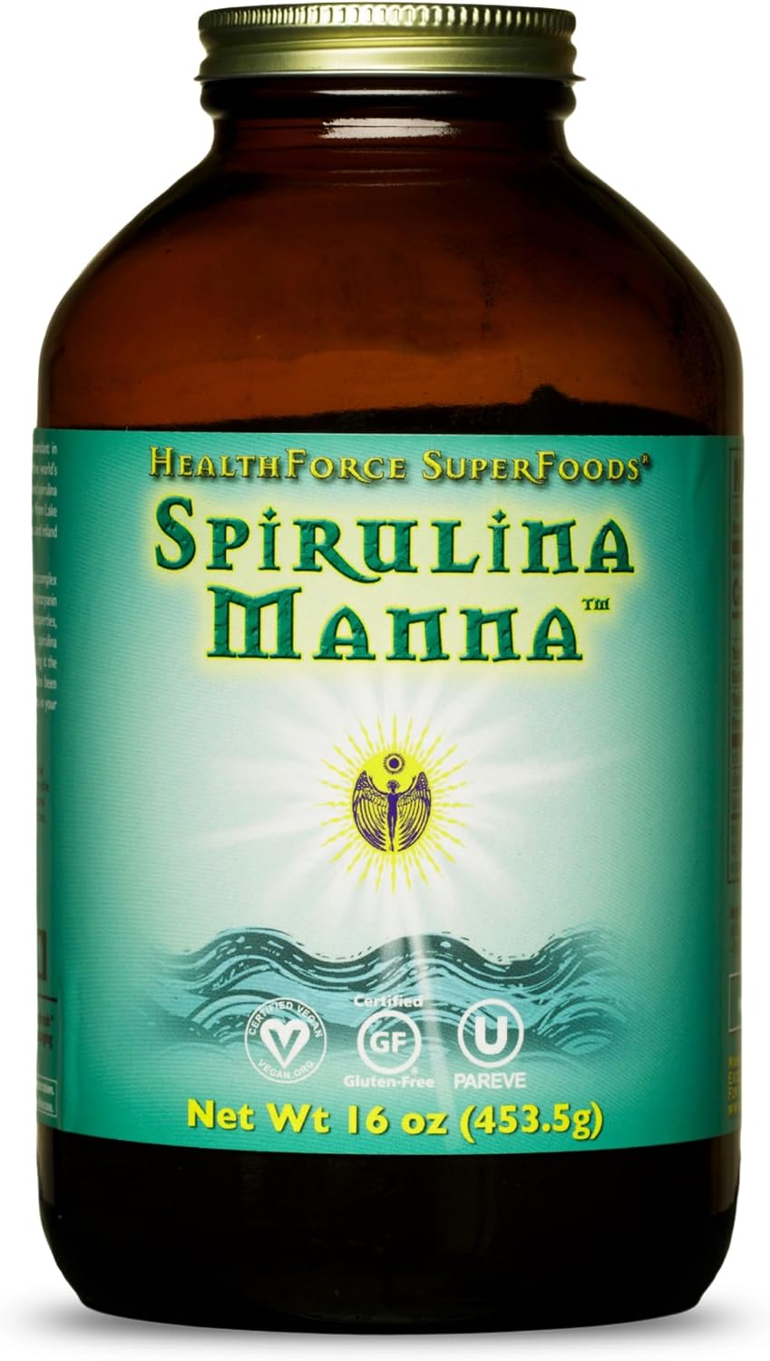 HealthForce SuperFoods Spirulina Manna, All-Natural Nutrient-Rich Superfood, Vitamins, Minerals, Amino Acids, Organic, Vegan, Gluten-Free, Non-GMO