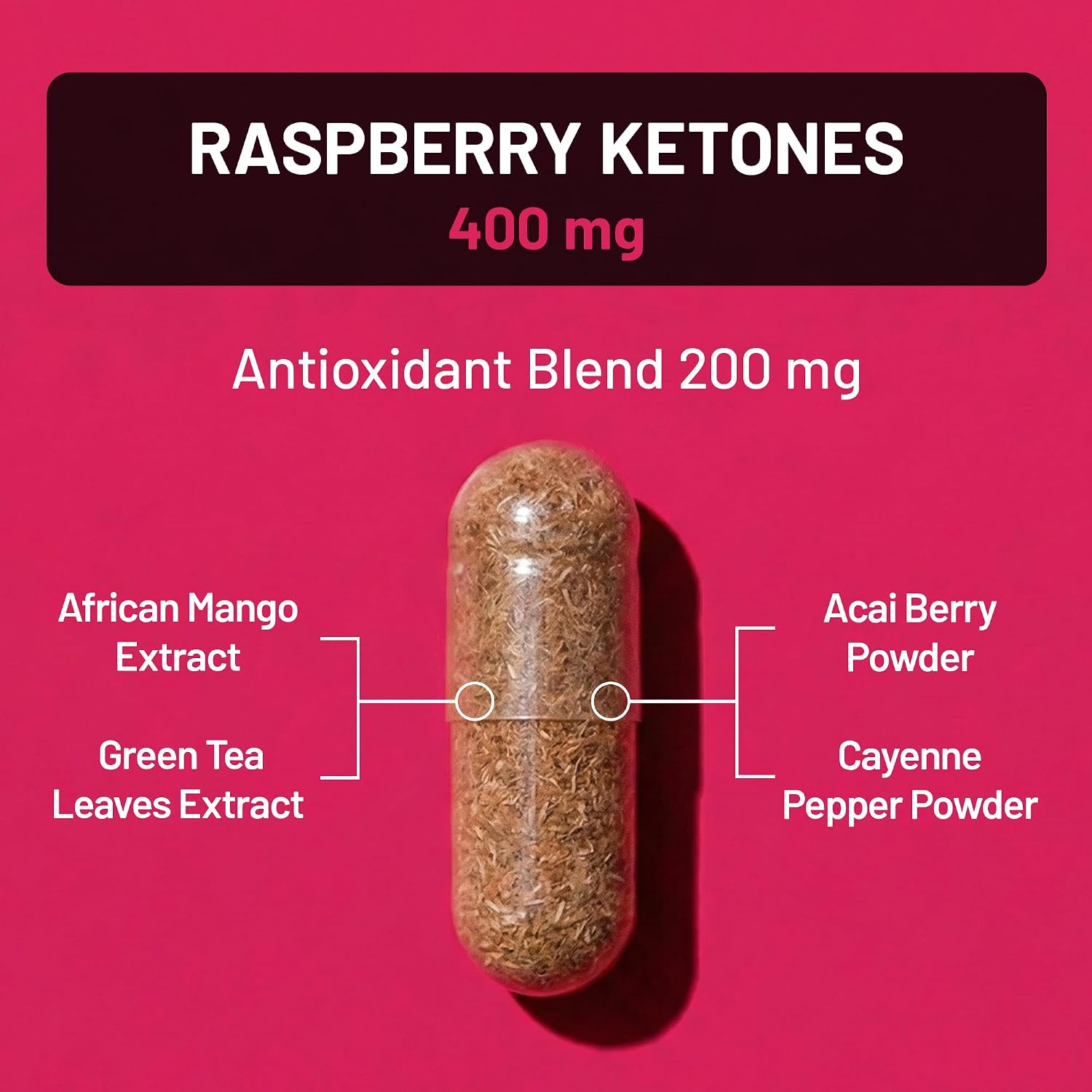 NatureWise Raspberry Ketones Plus with Green Tea Extract, Cayenne Pepper & Acai Berry - Supports Weight Management