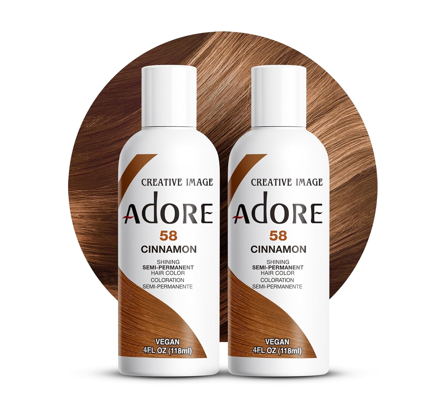 Adore Semi Permanent Hair Color, 107 Mocha, 4 Fl Oz | Vegan & Cruelty-Free Brown Hair Dye | No Ammonia, No Peroxide, No Alcohol