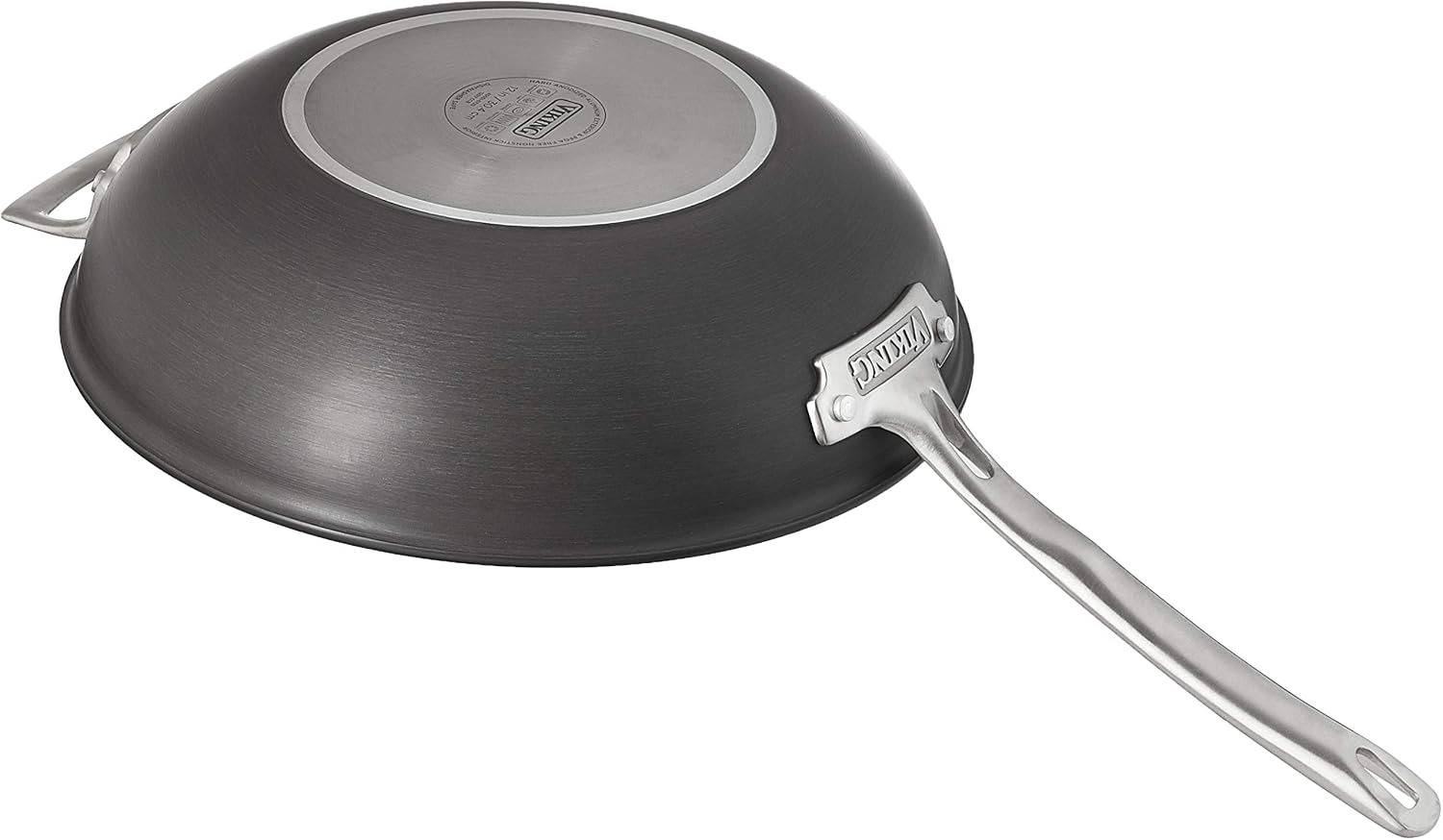 Viking Non Stick Chef Pan, 12 Inch Hard Anodized Nonstick Saute and Frying Pan with Glass Lid, Dishwasher and Oven Safe, Induction Ready, Matte Black