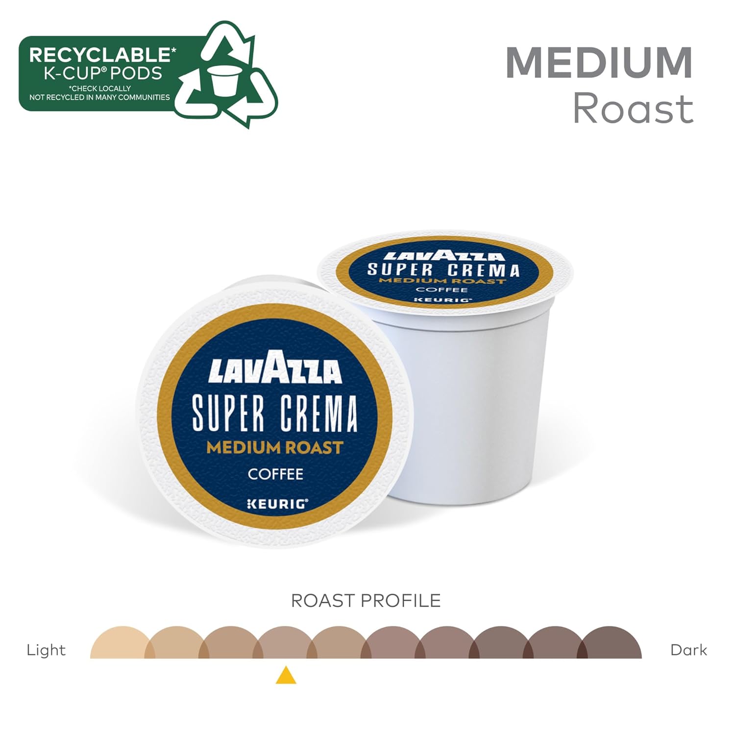 Lavazza Espresso, Single-Serve Keurig K-Cup Pods, Medium Roast Coffee, 32-Count Box