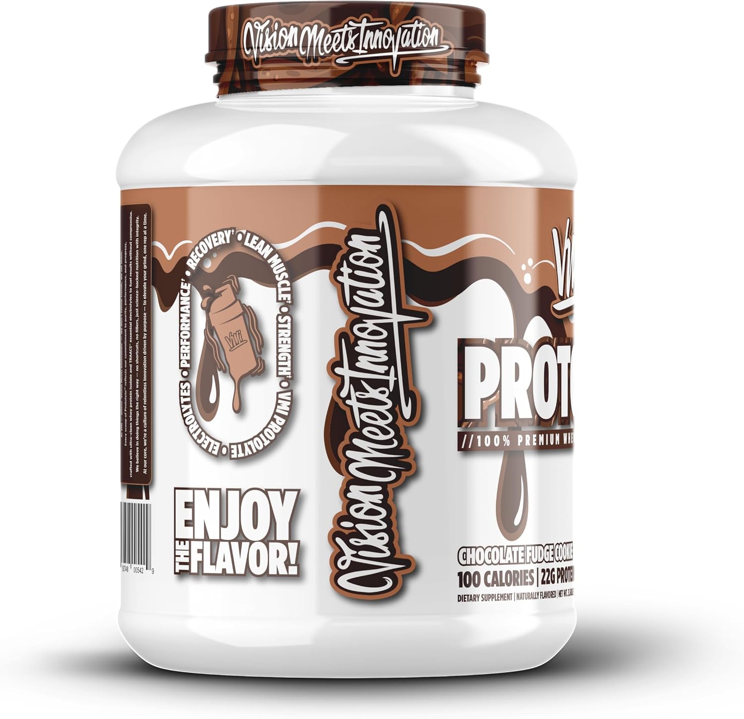 VMI Sports | ProtoLyte Whey Isolate Protein Powder | Low Calorie Whey for Weight Loss and Muscle Gain | Digestive Enzymes | Non-GMO (1.6 lb, Chocolate Fudge Cookie) | Premium whey isolate protein powder for smooth mixing in shakes smoothies and convenien…