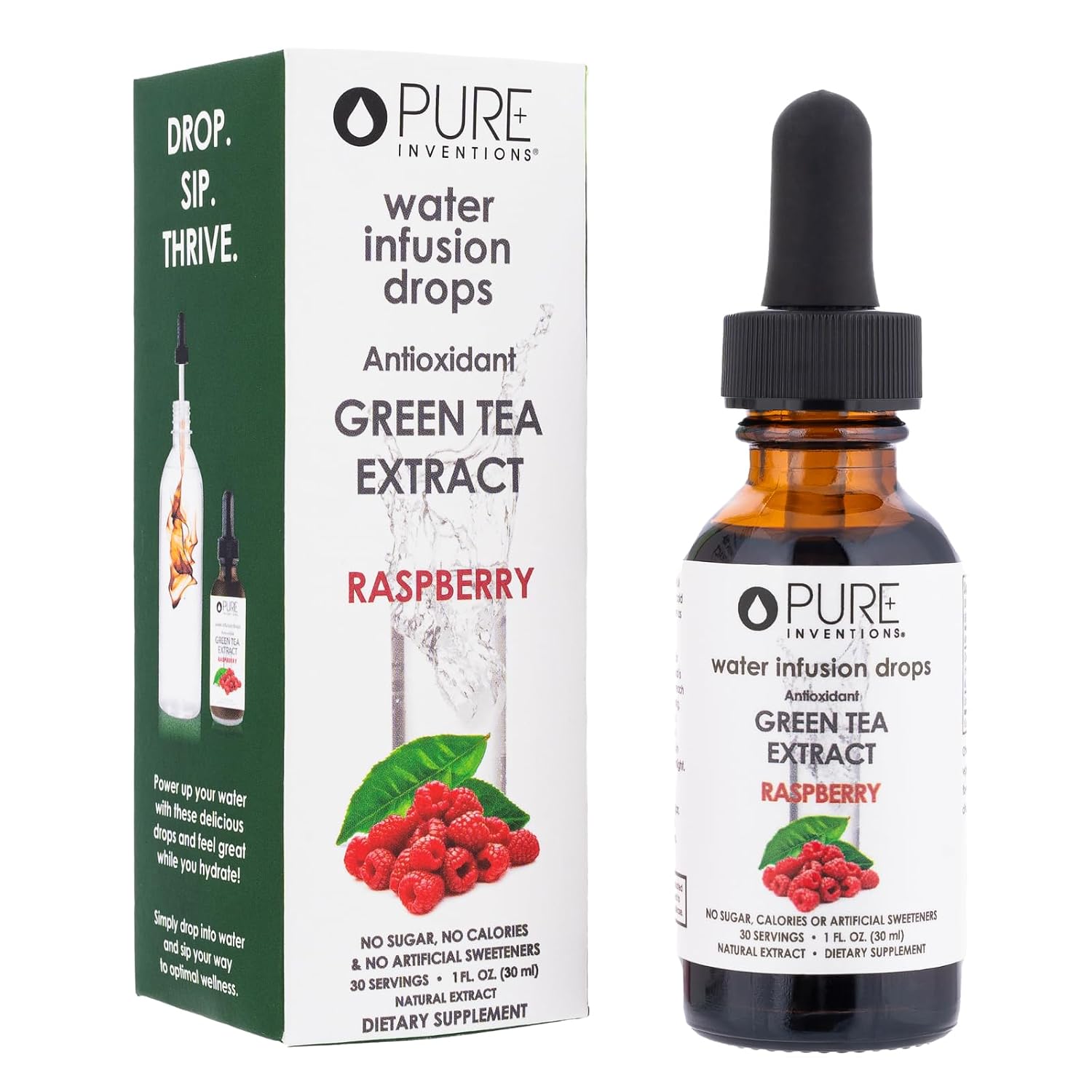 Pure Inventions Water Enhancer Drops - Refreshing and Delicious - Antioxidants, Electrolytes - No Sugar, Calories, or Artificial Sweeteners - Cranberry and Elderberry (60 Servings)