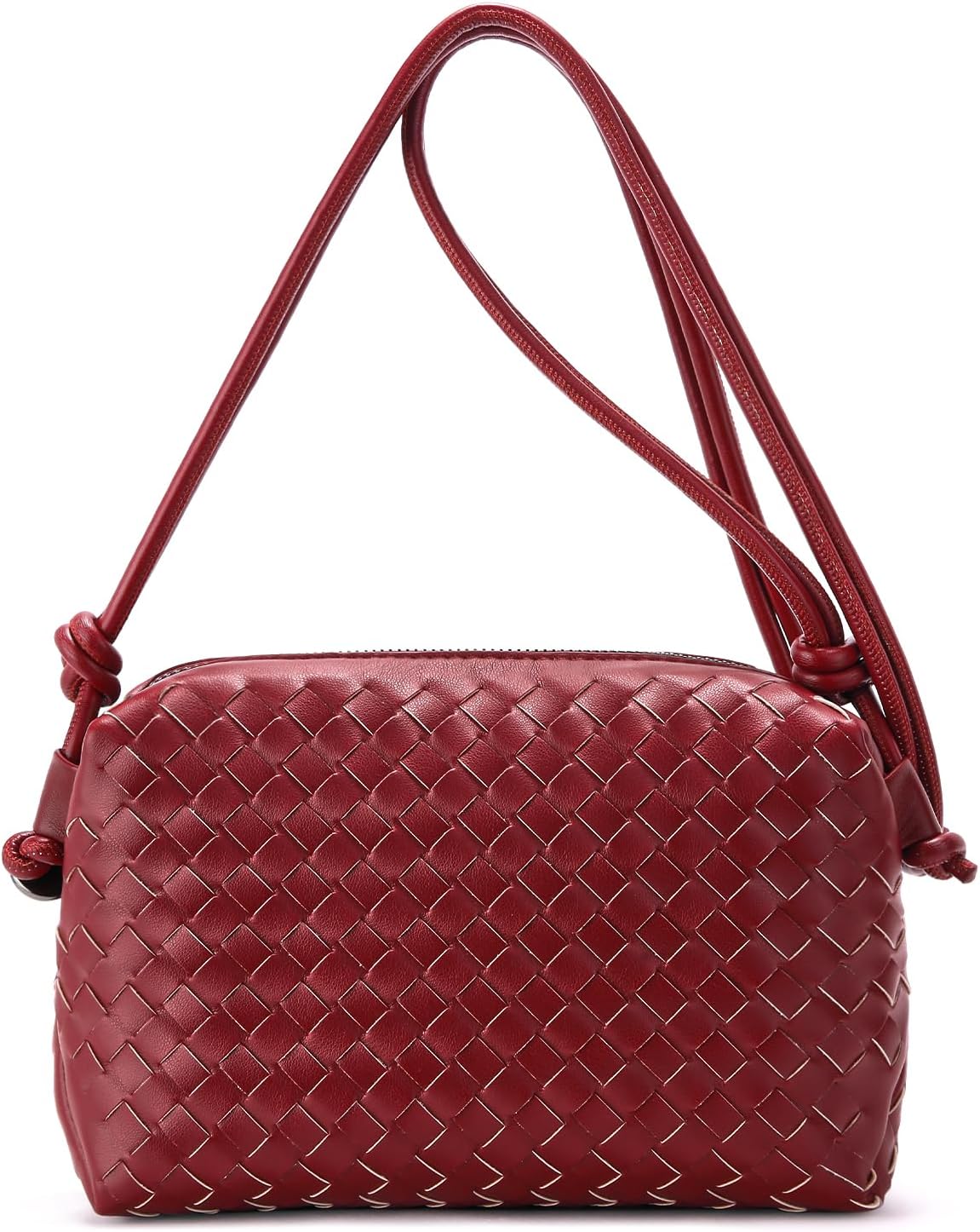 Woven Crossbody Bag for Women: Vegan Leather Handbag for Leisure | Classic Handwoven Bag For Style - Compact Design, Lightweight, Minimalist Style, Fits Phone, Cards & Key, Ideal for Daily Use
