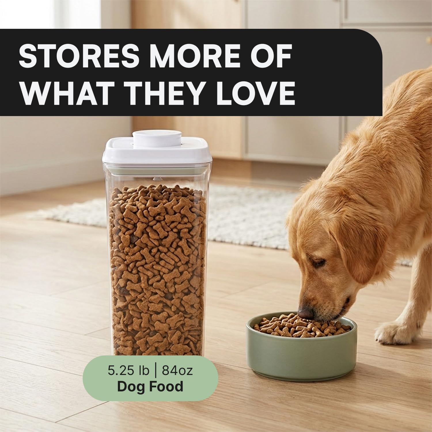 Bop Top Airtight Food Storage Containers | Pop-Top Lid | 16.5 Cups / 135 Oz