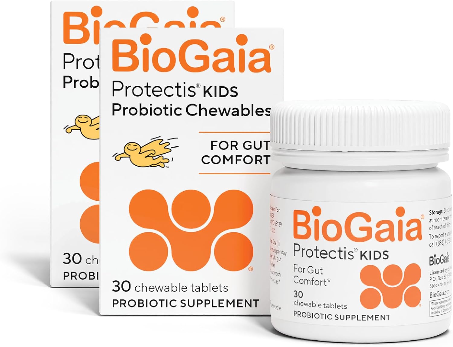 BioGaia Kids Probiotic | Ease Occasional Tummy Discomfort & Constipation | Pediatrician-recommended | Ease Occasional Tummy Discomfort, Gas & Bloating | Promote Regularity | Ages 3+| 30ct