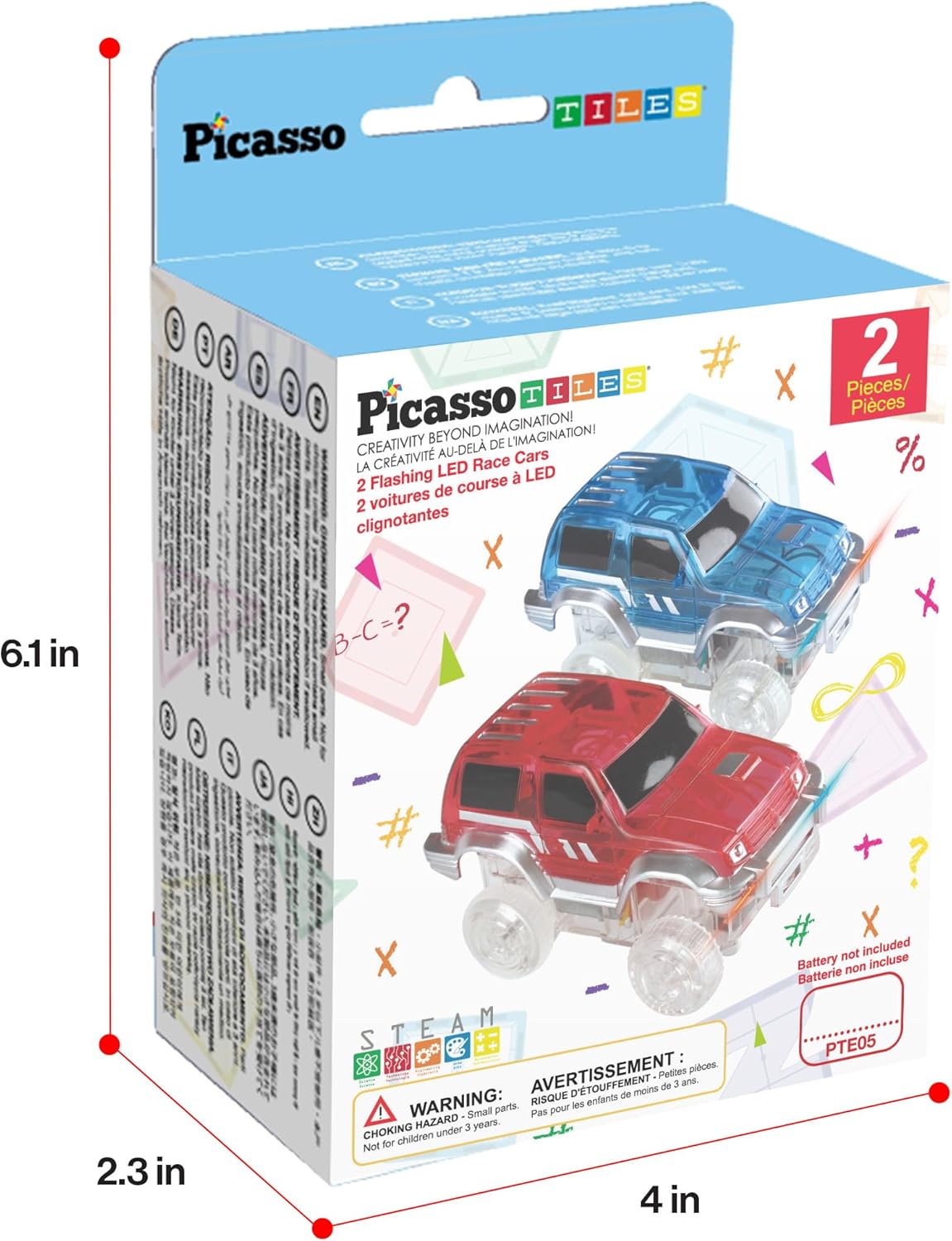 PicassoTiles Race Track Add-On Railway Magnetic Tiles STEM Construction Toy