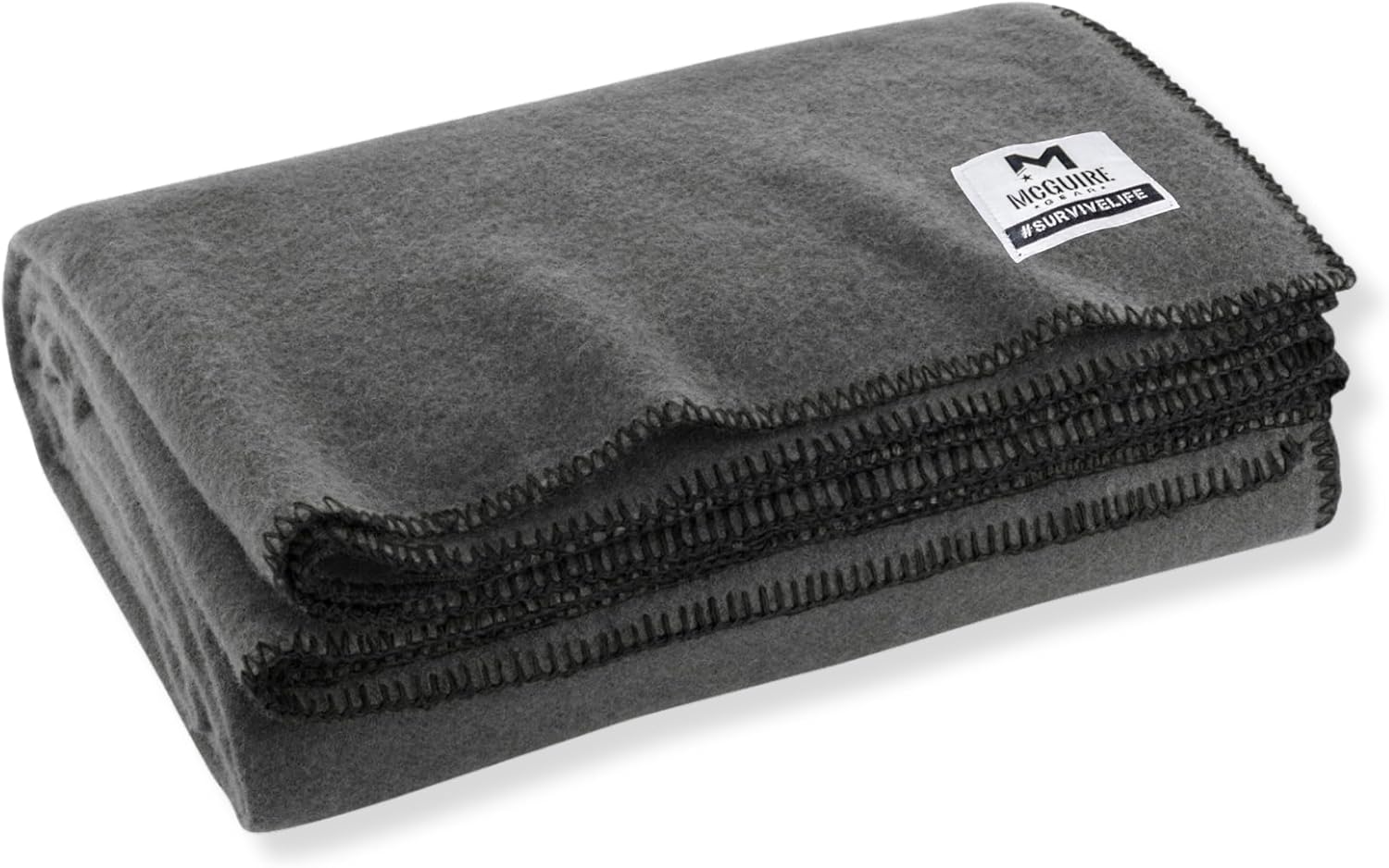 M MCGUIRE GEAR Heavy Duty Wool Blanket, Survival, Emergency, and First Aid Use – Mil-Spec, Fire Retardant