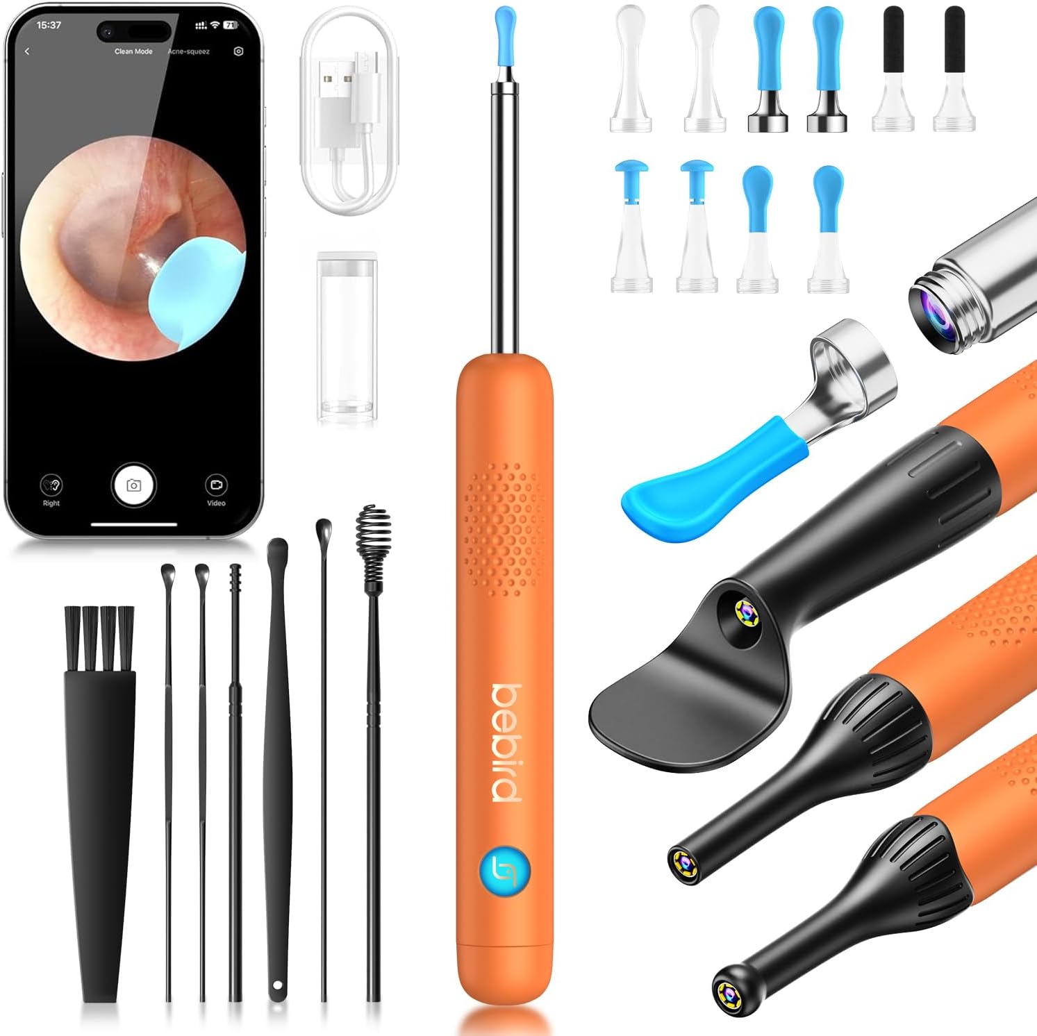 BEBIRD R1 Ear Wax Removal Tool:Ear Cleaner with HD Ear Camera FSA&HSA
