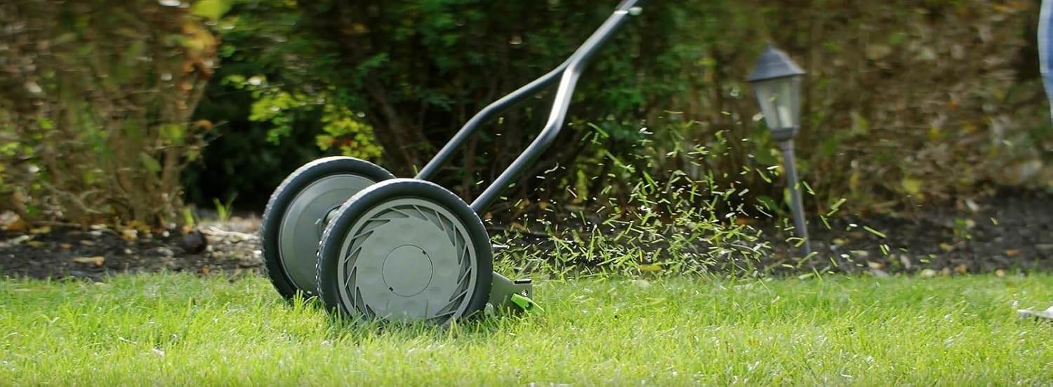 Earthwise 1715-16EW 16-Inch 7-Blade Push Reel Lawn Mower, Grey