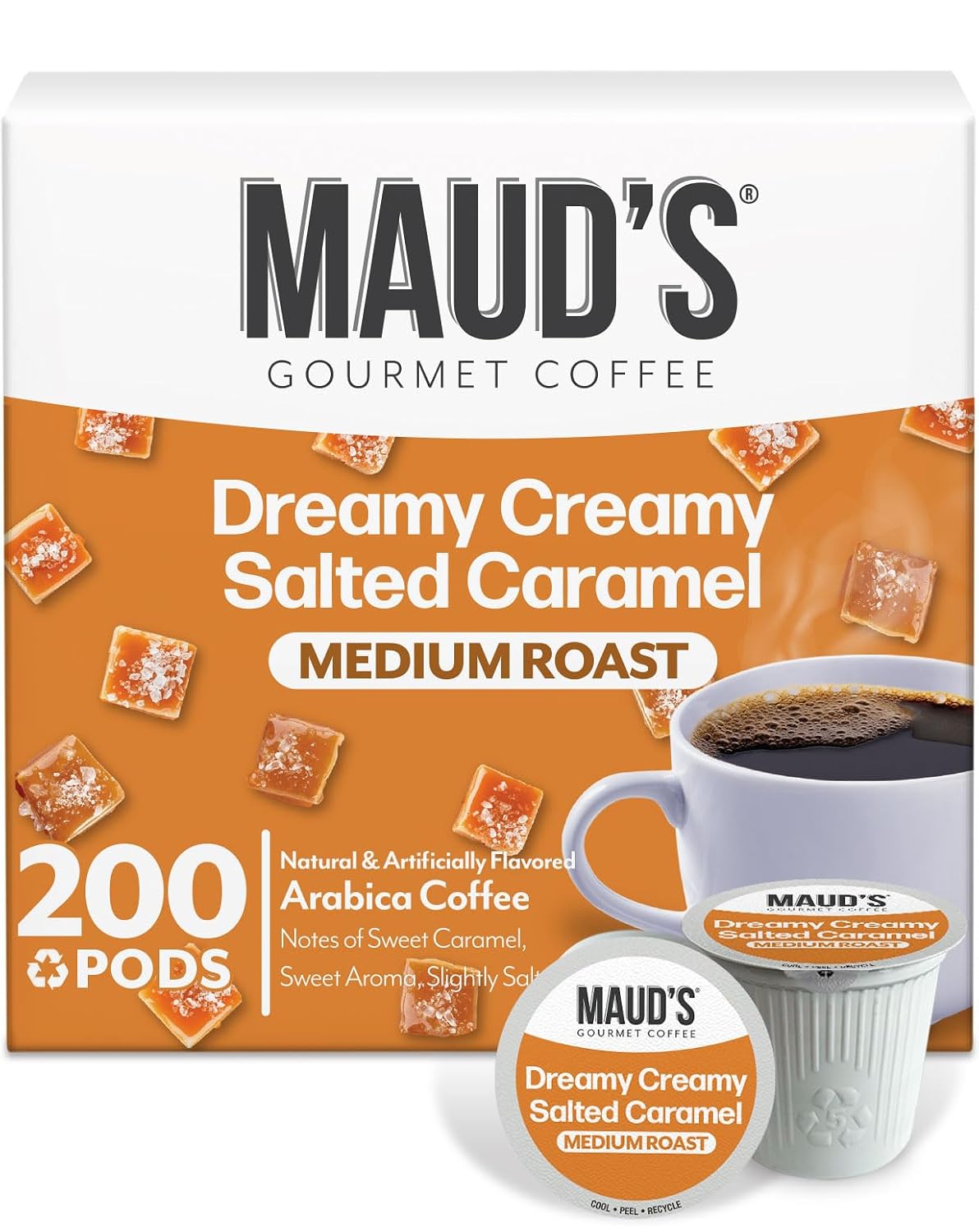 Maud's Family Pack Coffee Pods Variety Pack, 136ct, 12 Assorted Flavors | Medium Roast Flavored Coffee in Single Serve Pods – 100% Arabica Coffee, Compatible with Keurig Coffee Makers