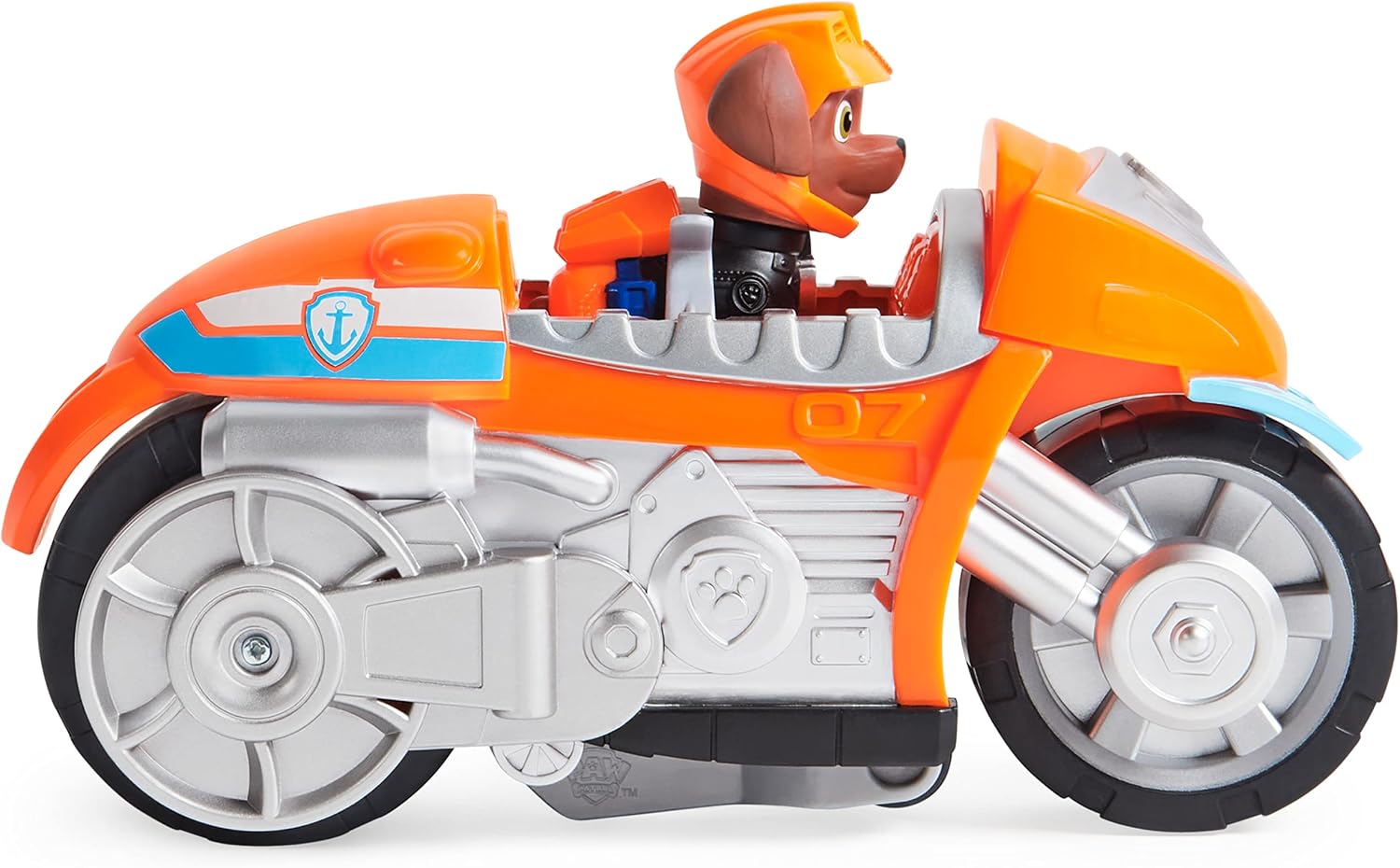 PAW Patrol, Moto Pups Wildcat’s Deluxe Pull Back Motorcycle Vehicle with Wheelie Feature and Toy Figure