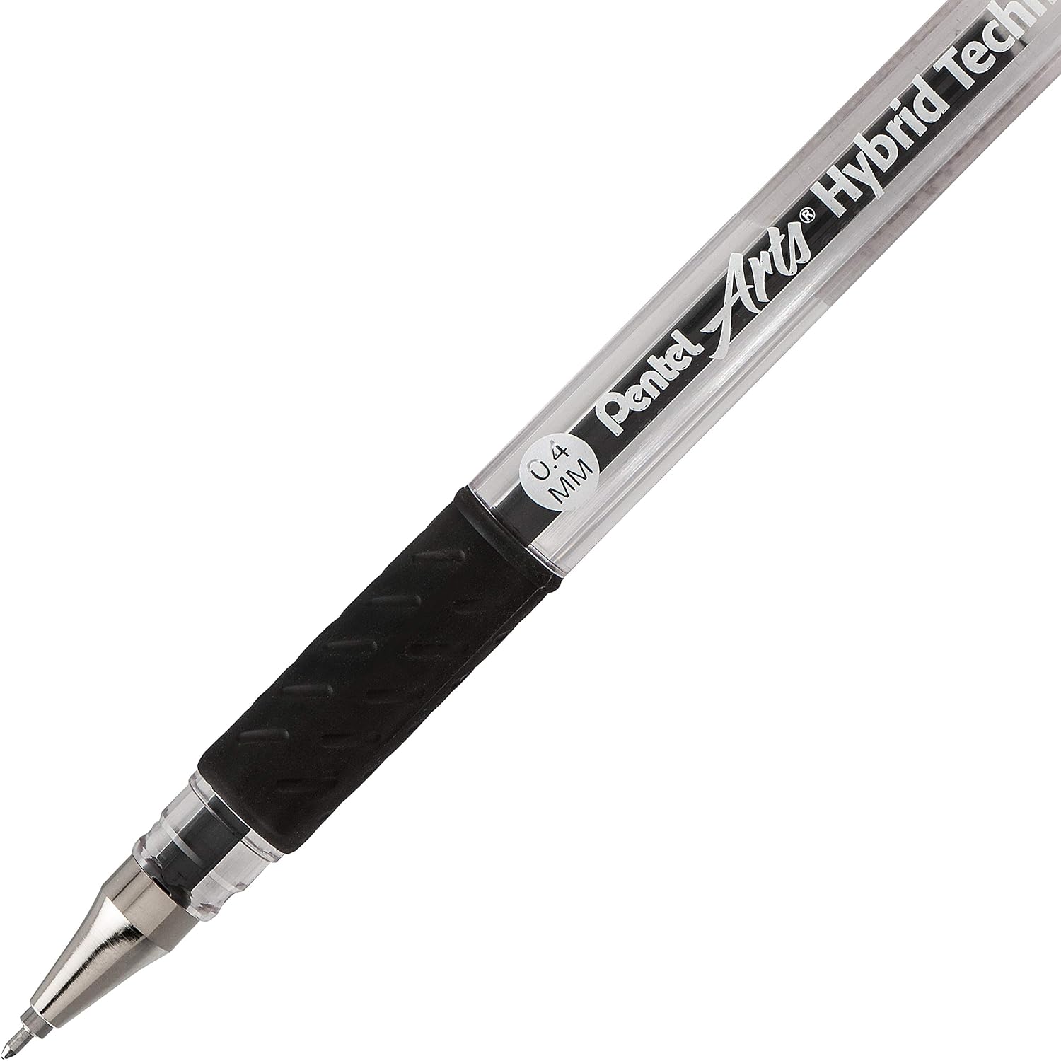 Pentel Arts Hybrid Technica Pen, (0.3mm), Ultra Fine Point, Black Ink, Box of 12 (KN103-A)