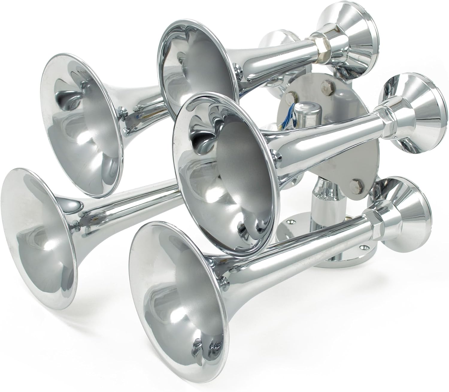 Hornblasters Admiral Chrome 5-Bell 12/24 Volt Train Horn