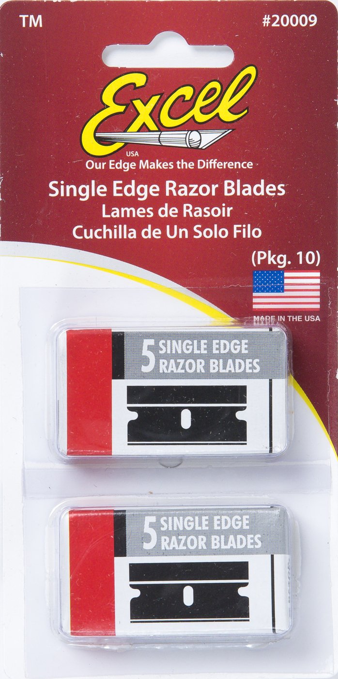 Replacement Razor Blades, 10 Pack, Excel Blades Single Edge Scraper Blades