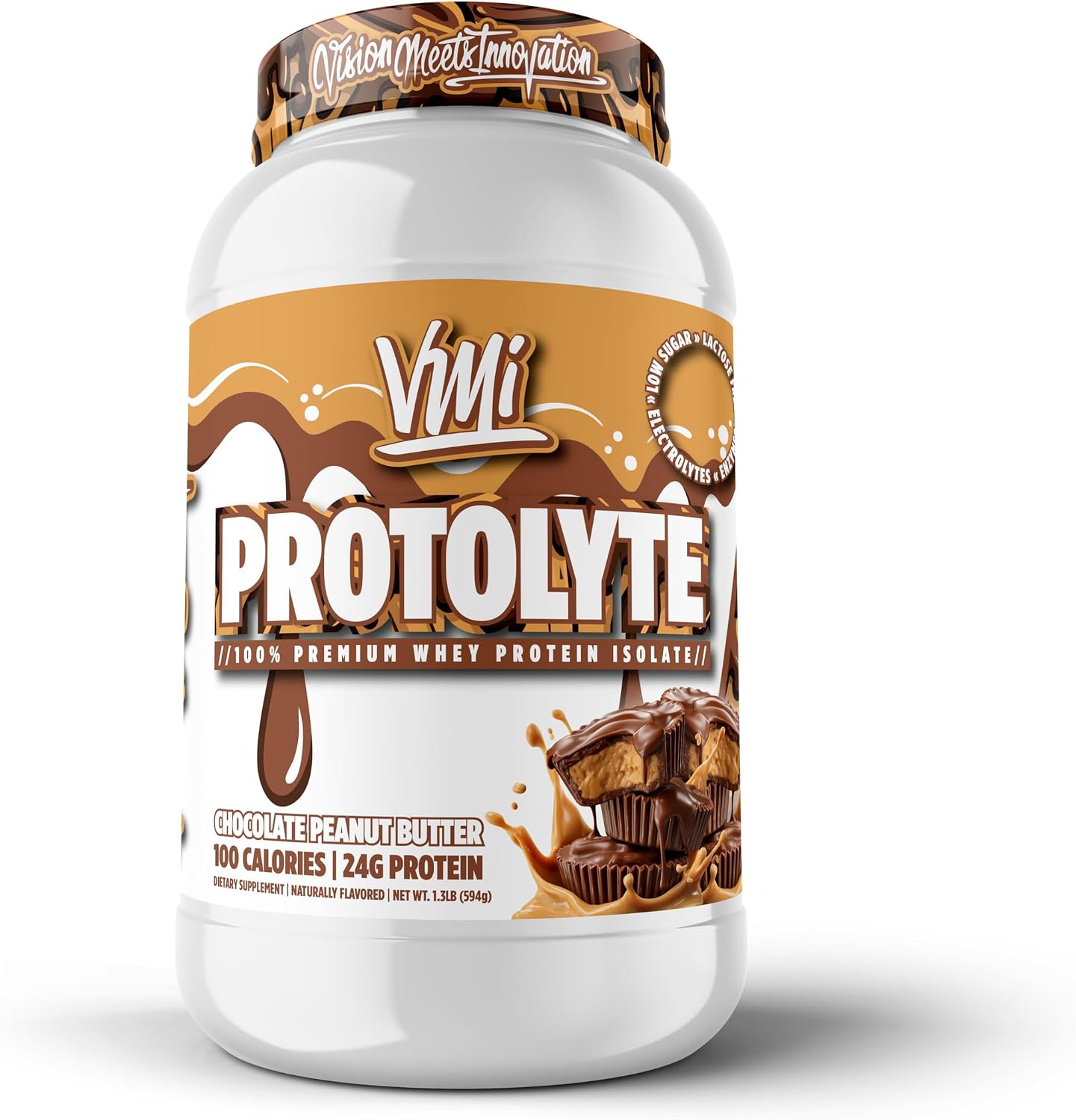 VMI Sports | ProtoLyte Whey Isolate Protein Powder | Low Calorie Whey for Weight Loss and Muscle Gain | Digestive Enzymes | Non-GMO (1.6 lb, Chocolate Fudge Cookie) | Premium whey isolate protein powder for smooth mixing in shakes smoothies and convenien…