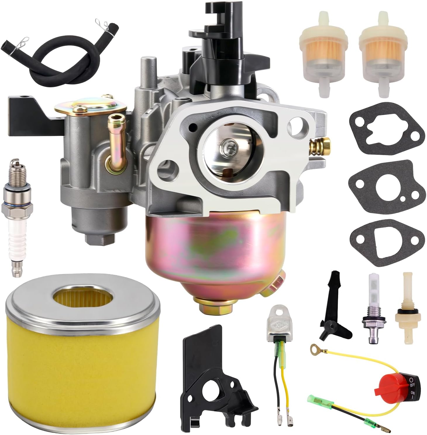 GX160 Carburetor Compatible with 212cc Predator 224cc 196cc 200cc Minibike GX120 GX168 GX200 GX140 Engine 5.5HP 6.5HP Pressure Washer Baja 200 Go