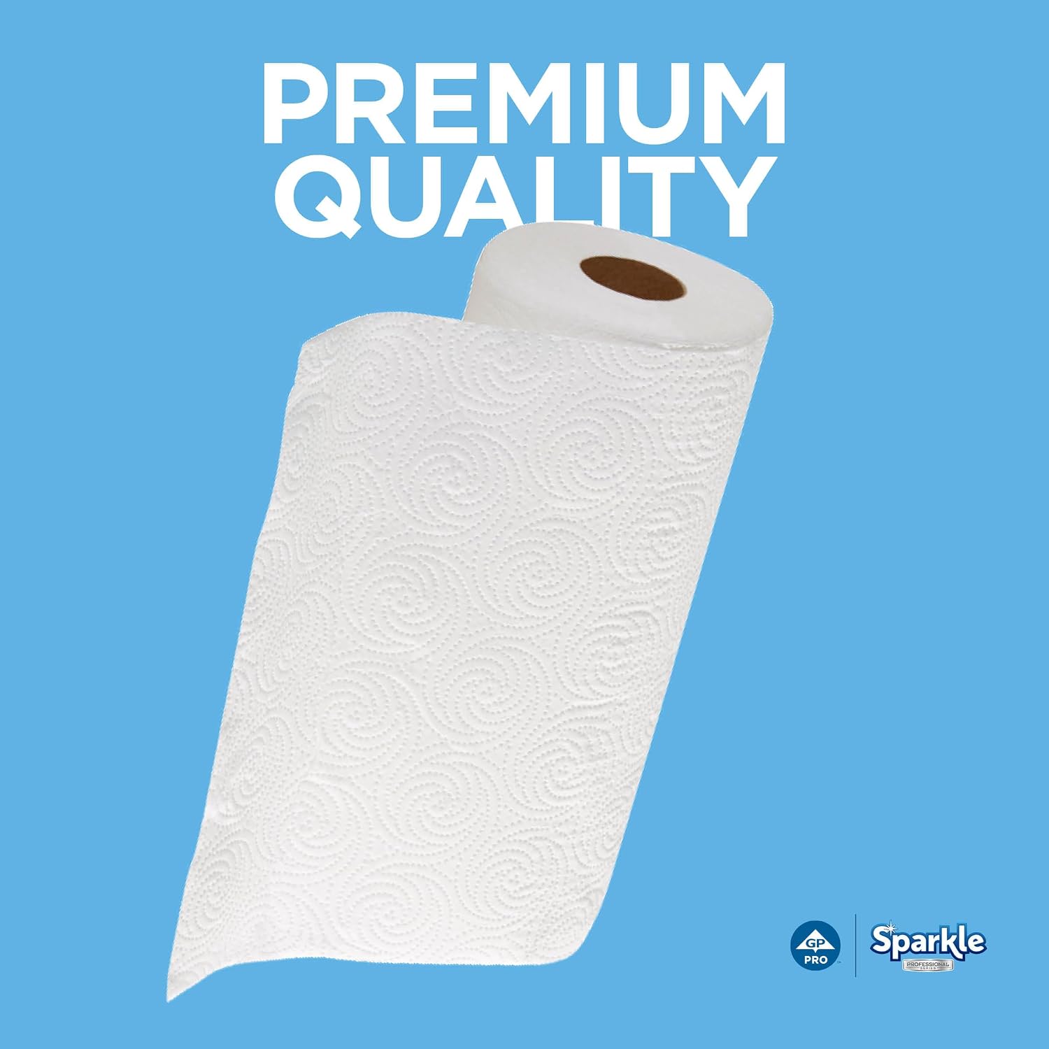 Sparkle Professional Series by Georgia-Pacific PRO 2-Ply Perforated Kitchen Paper Towel Rolls, Individually Wrapped, White, 11” x 8.8” (LxW), 70 Sheets/Roll, 30 Rolls/Case, 2717201