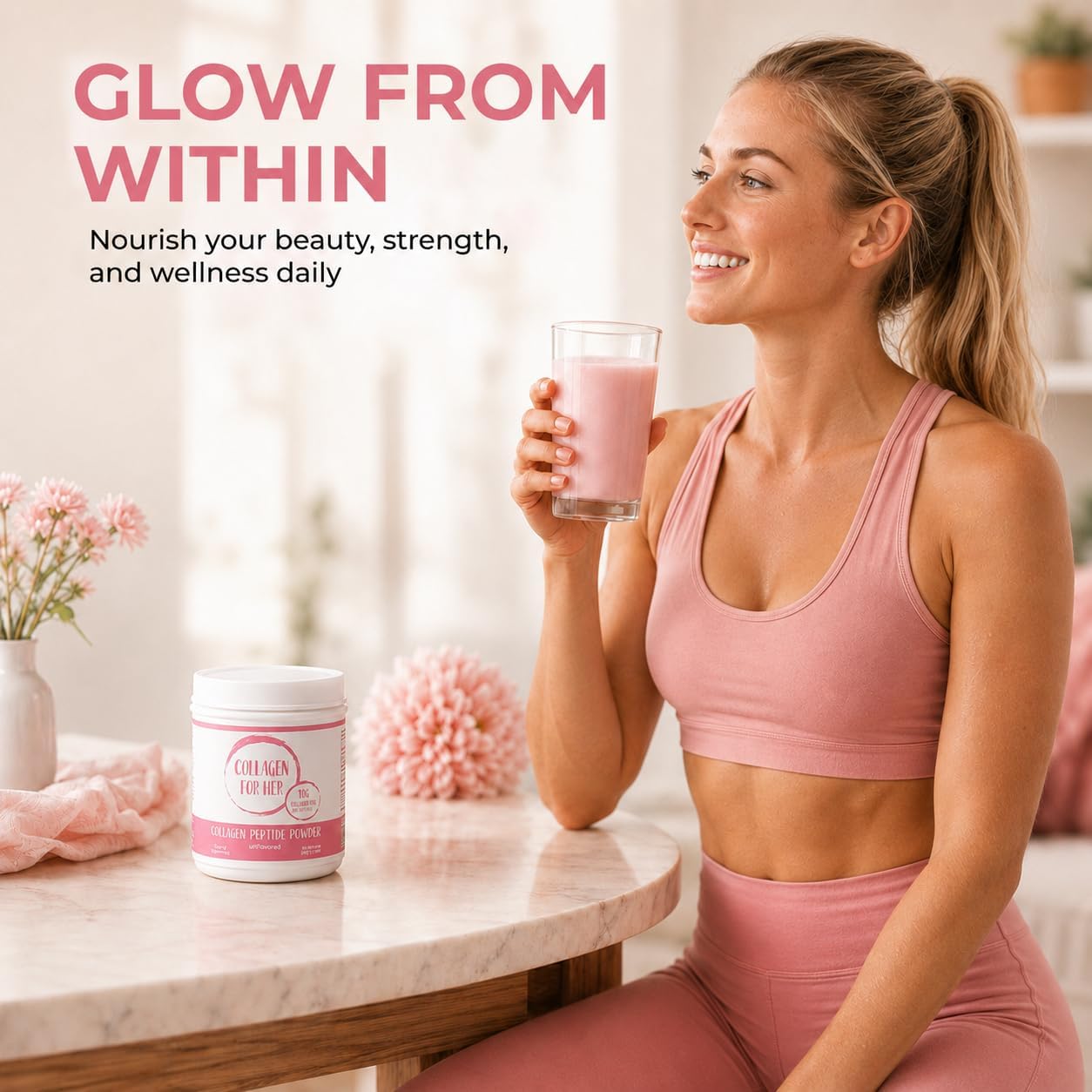 Collagen For Her Hydrolyzed Collagen Peptides, Grass Fed Bovine