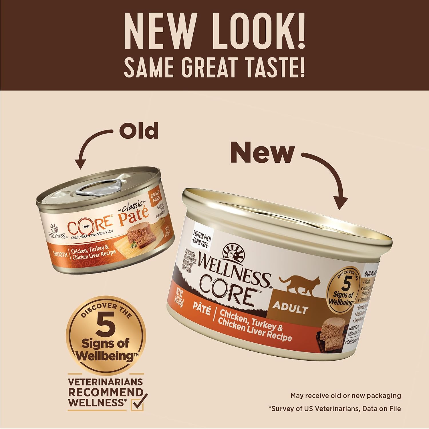 Wellness CORE Pate Adult Canned Wet Cat Food, Natural, Protein Rich, Grain Free, Turkey and Duck Recipe, 3 oz, Pack of 12 Cans