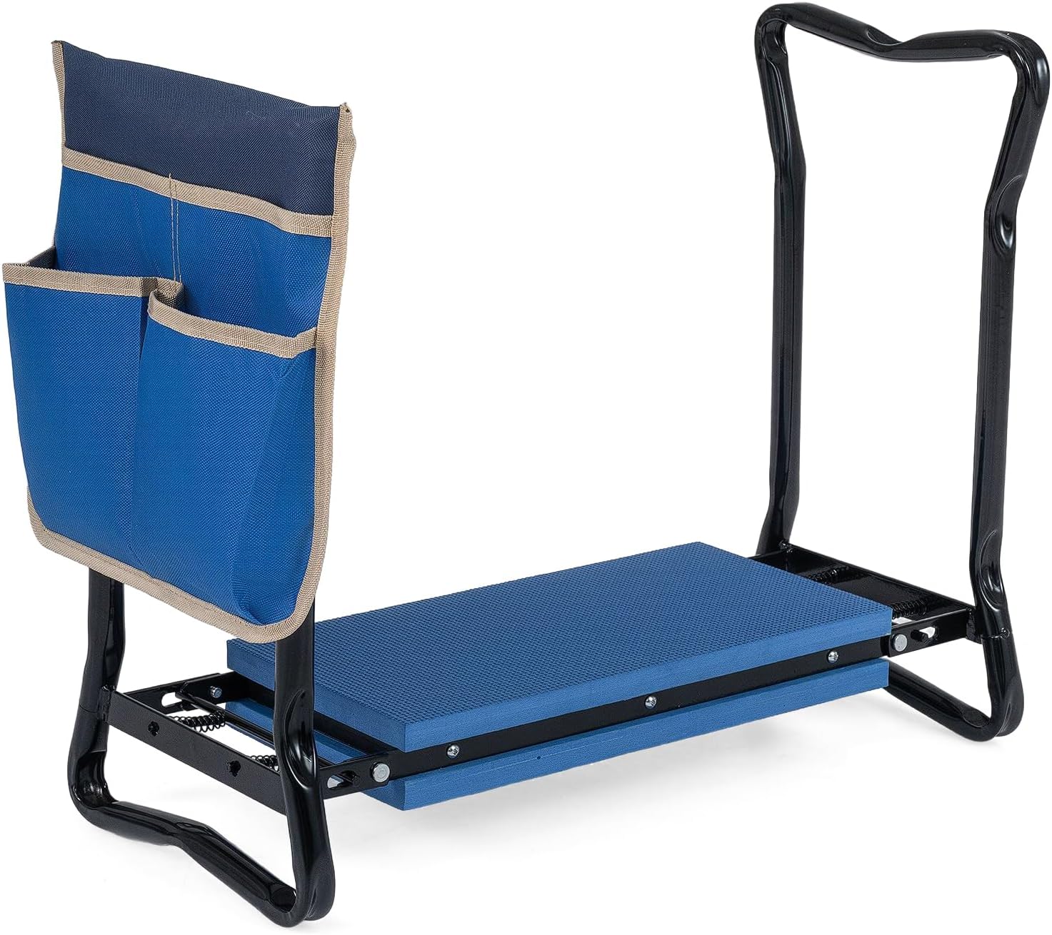 Goplus Garden Kneeler and Seat, Foldable Garden Bench for Kneeling & Sitting, Widened 8" EVA Soft Foam Pad