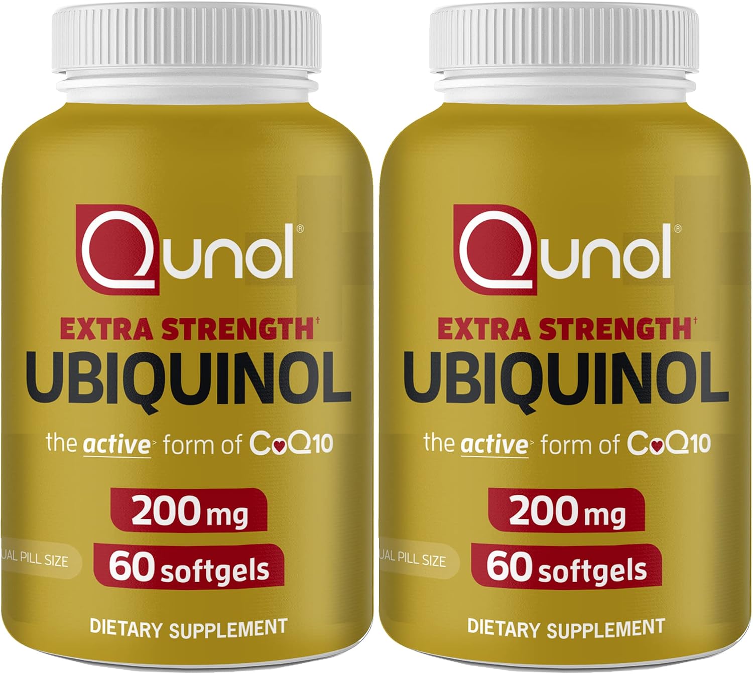 Qunol Ubiquinol 200mg, Extra Strength, Powerful Antioxidant, 60 Softgels | #1 Cardiologist Recommended Supplement for Heart Health, Coenzyme Q10 Supplement to support Vascular Health & Cellular Energy