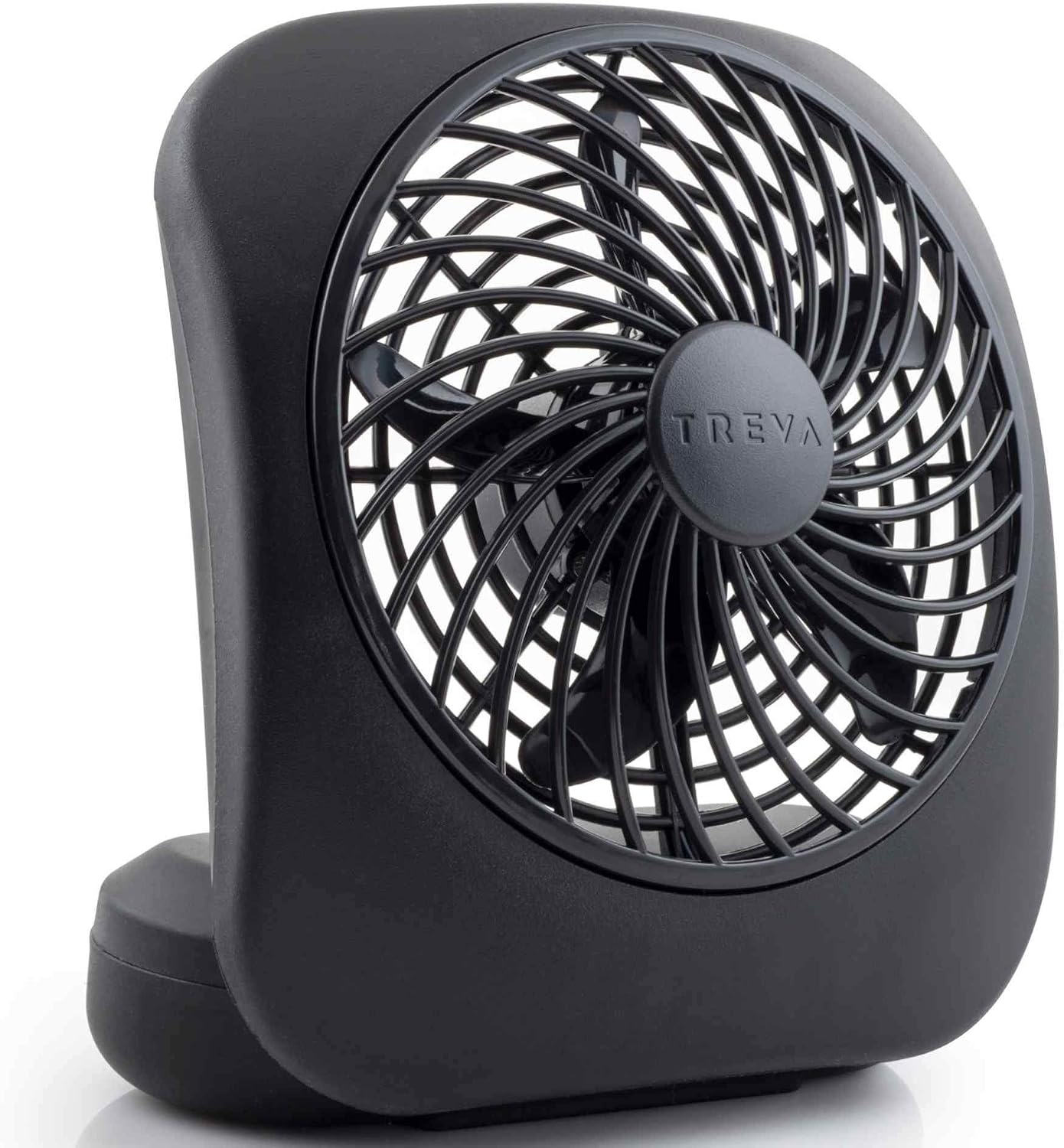 O2COOL Treva 5 in Portable Battery Powered Desk Fan 2-Speed Black | Yes
