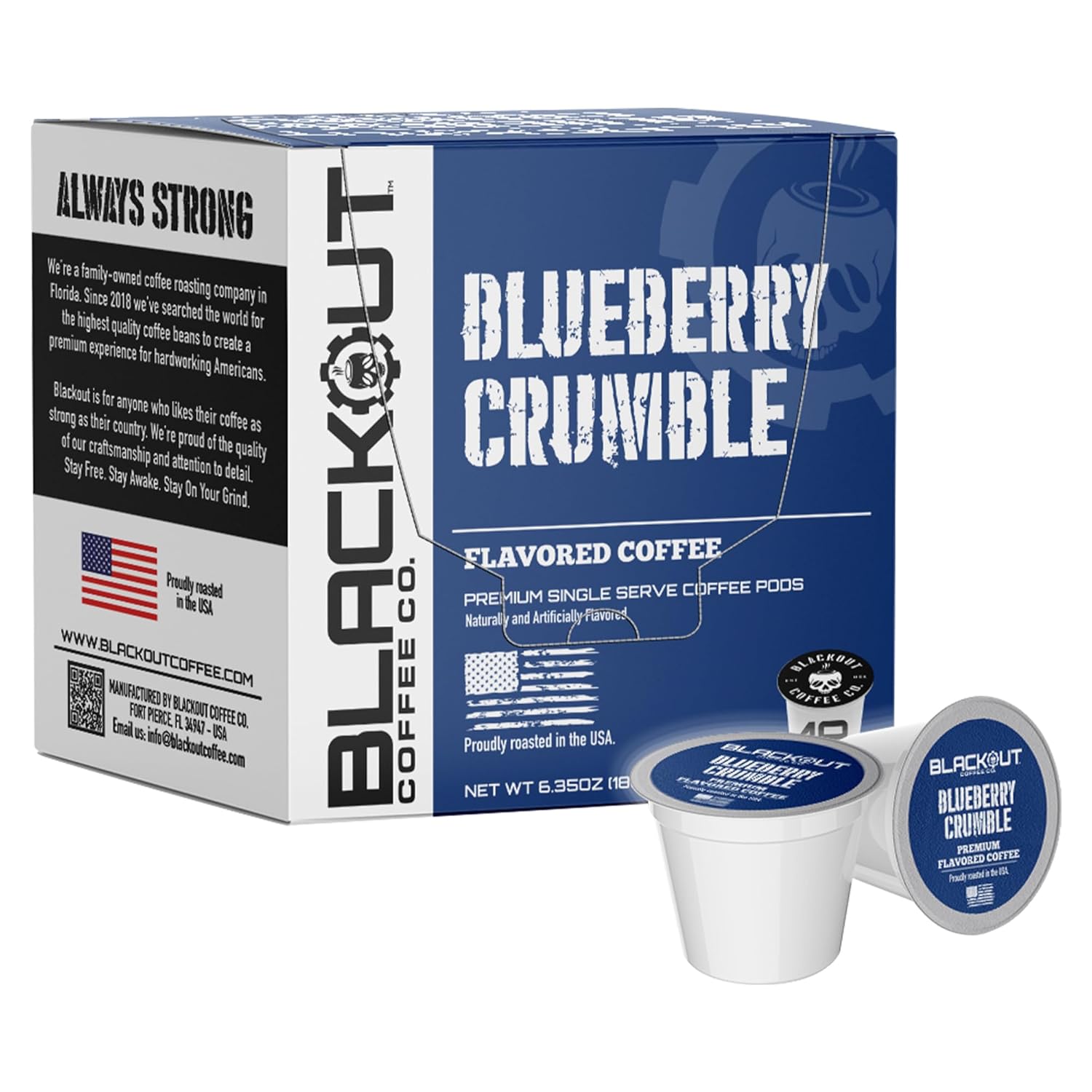 Blackout Coffee Blueberry Crumble Ground Coffee, Medium Roast, 12 oz
