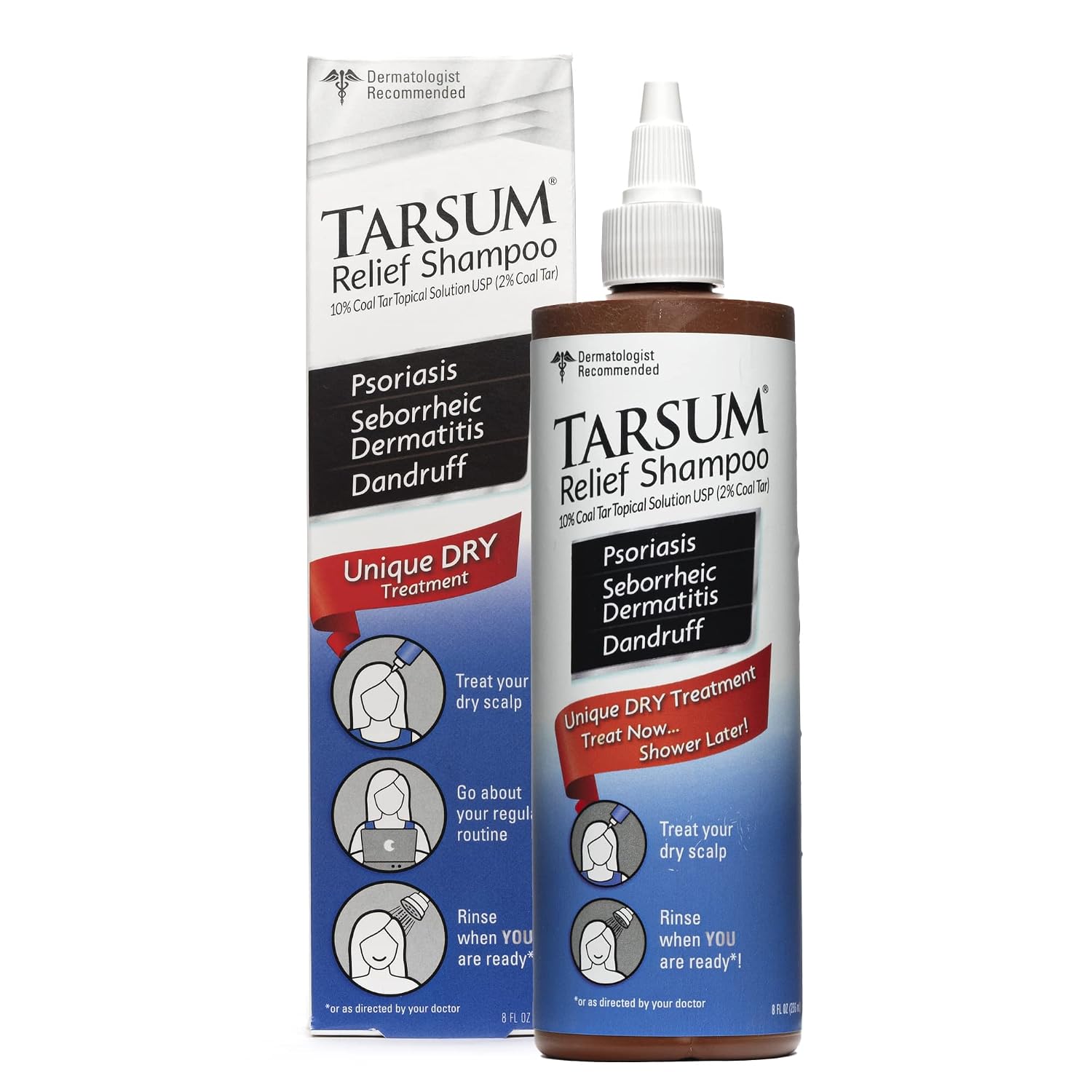 Tarsum Extra Strength Psoriasis Shampoo - Coal Tar Shampoo and Conditioner for Scalp Psoriasis, Seborrheic Dermatitis, Severe Dandruff, & Eczema - Exfoliating Relief for Flaky, & Itchy Scalp (4 oz)