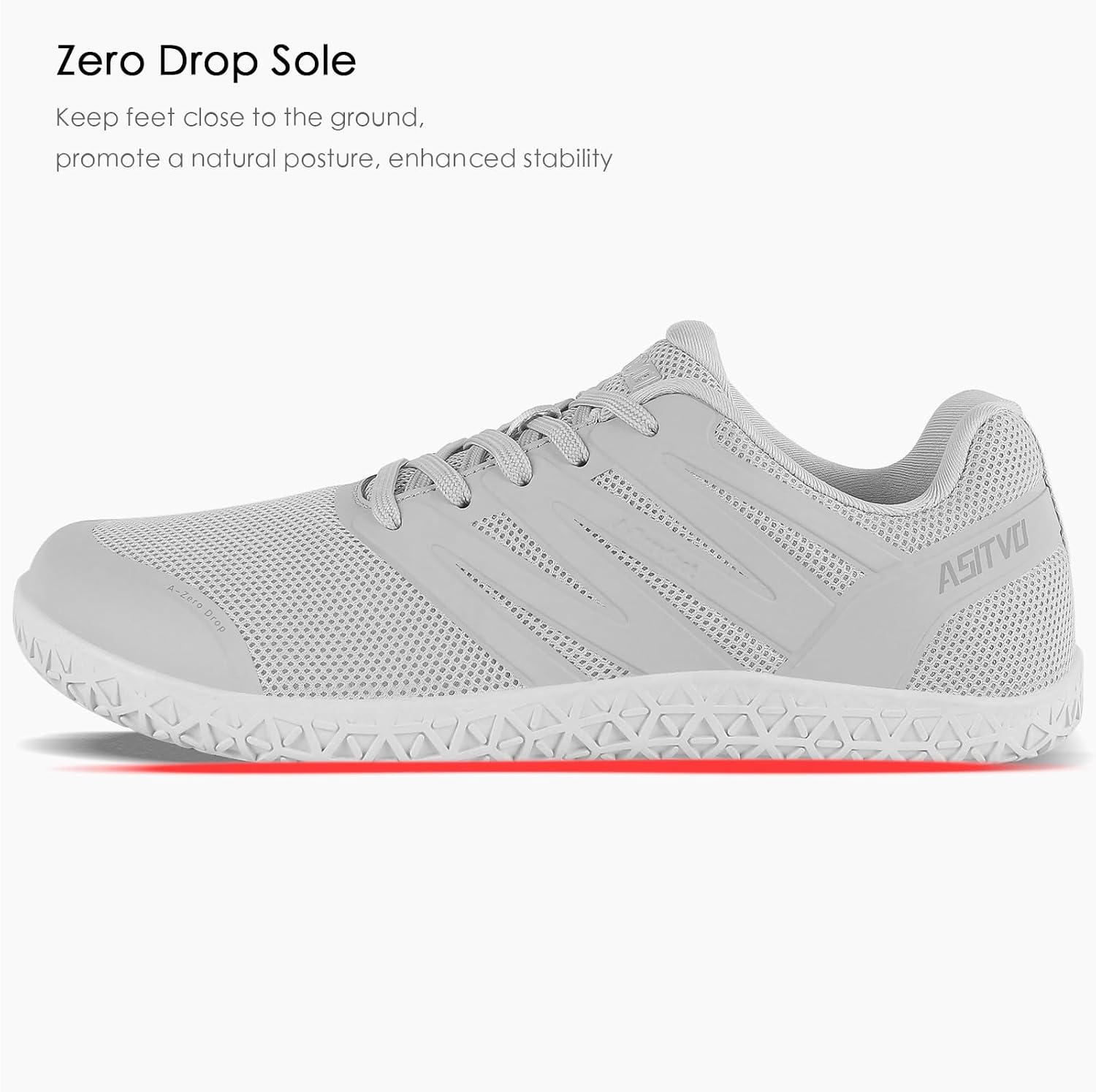 ASITVO Wide Men's Barefoot Zero Drop Sole Minimalist Sneakers Walking Shoes | Width Toe Box Cross Trainer Gym TPU Toe No-Sew Upper Grounding