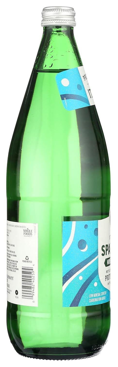 Whole Foods Market, Lemon Sparkling Mineral Water, 16.9 Fl Oz, 6 Count