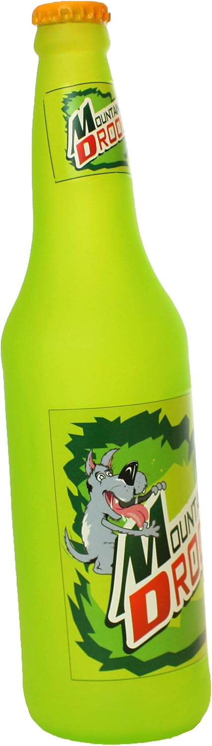 SILLY SQUEAKERS Tuffy Beer Bottle Dog Toy: Squeaky Dog Toy, Washable and Floats, Vinyl