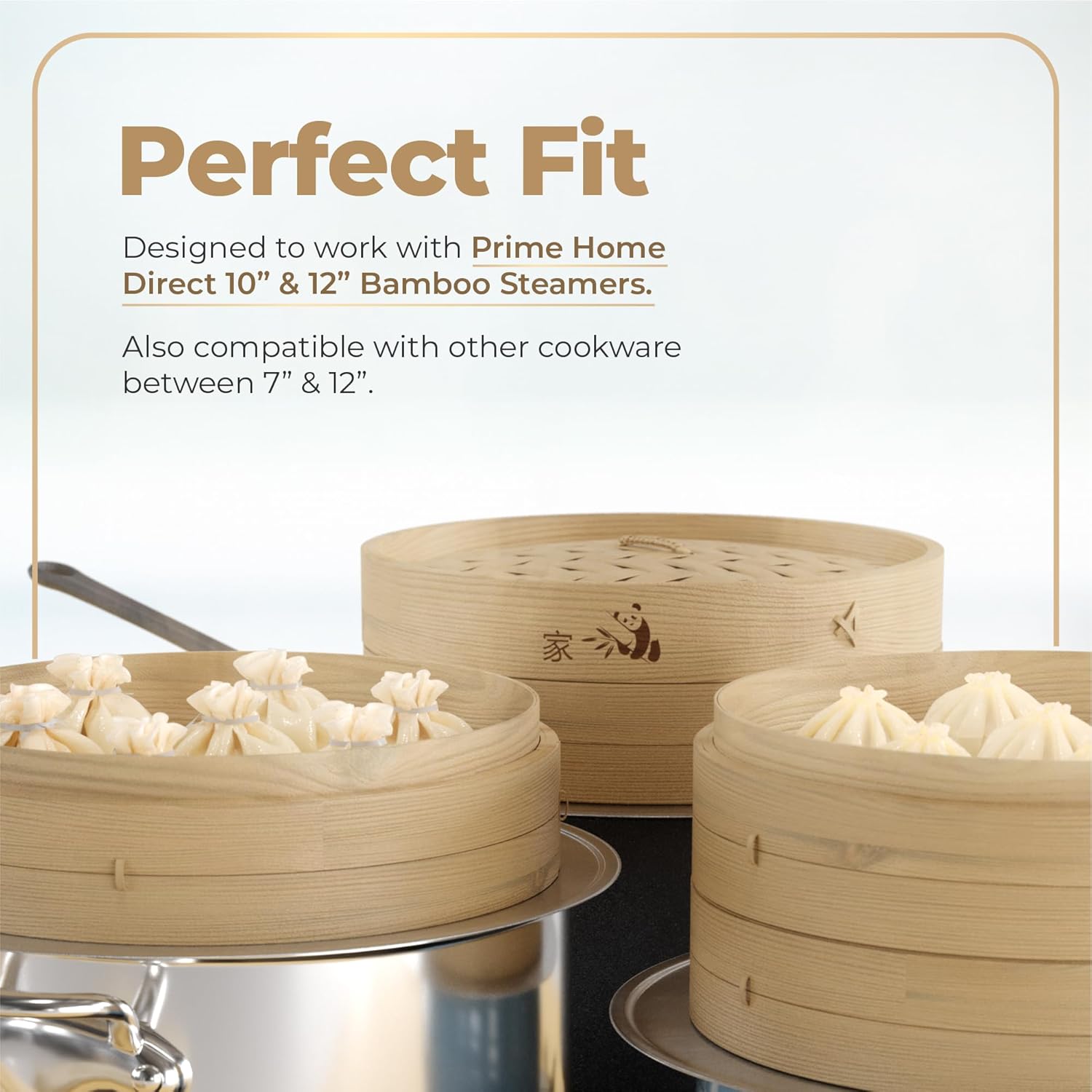 54-Piece Bamboo Steamer Basket Set, 10 Inch for Delicious, Authentic Meals