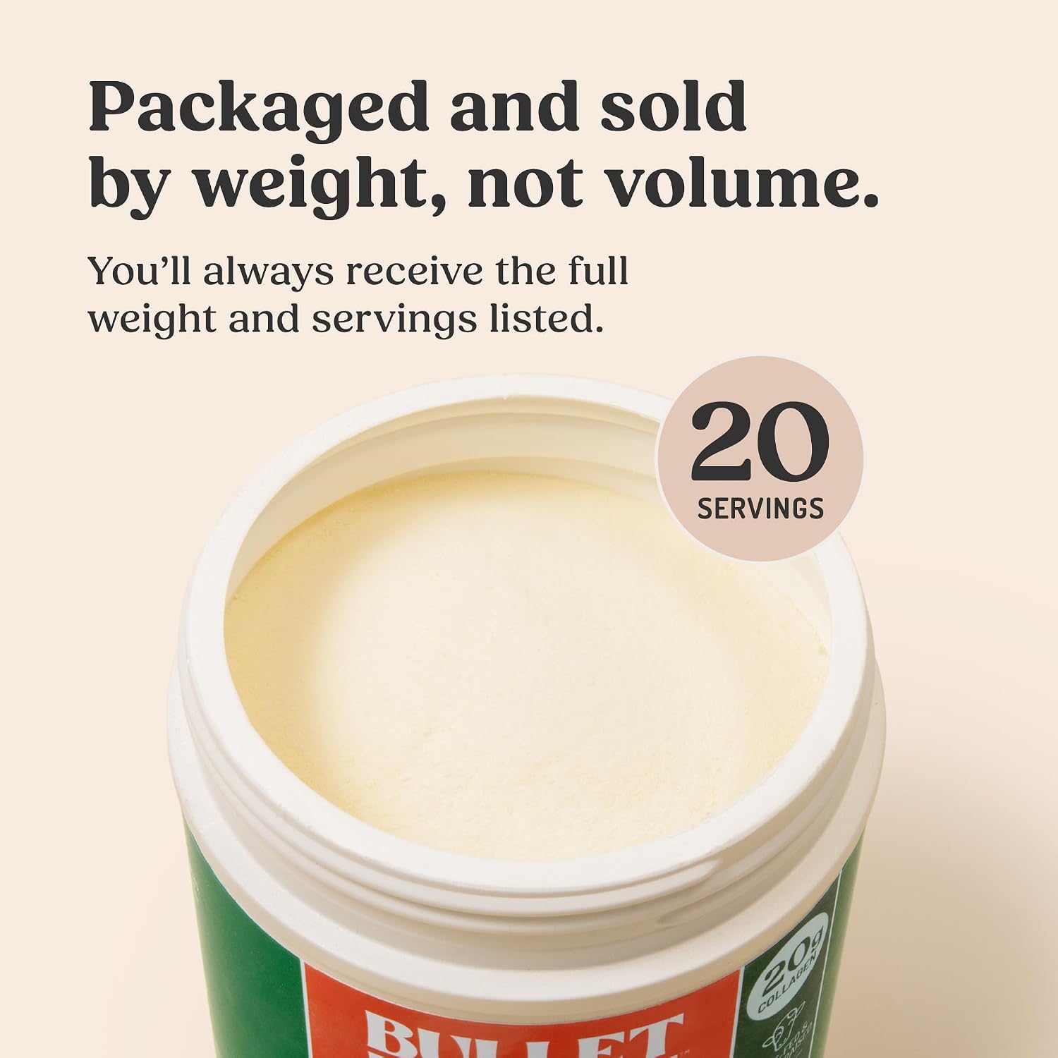 Bulletproof Unflavored Collagen Peptides Protein Powder, 17.6 oz | 20g Grass-Fed Pasture-Raised Collagen Protein and Amino Acids for Skin, Bones and Joints