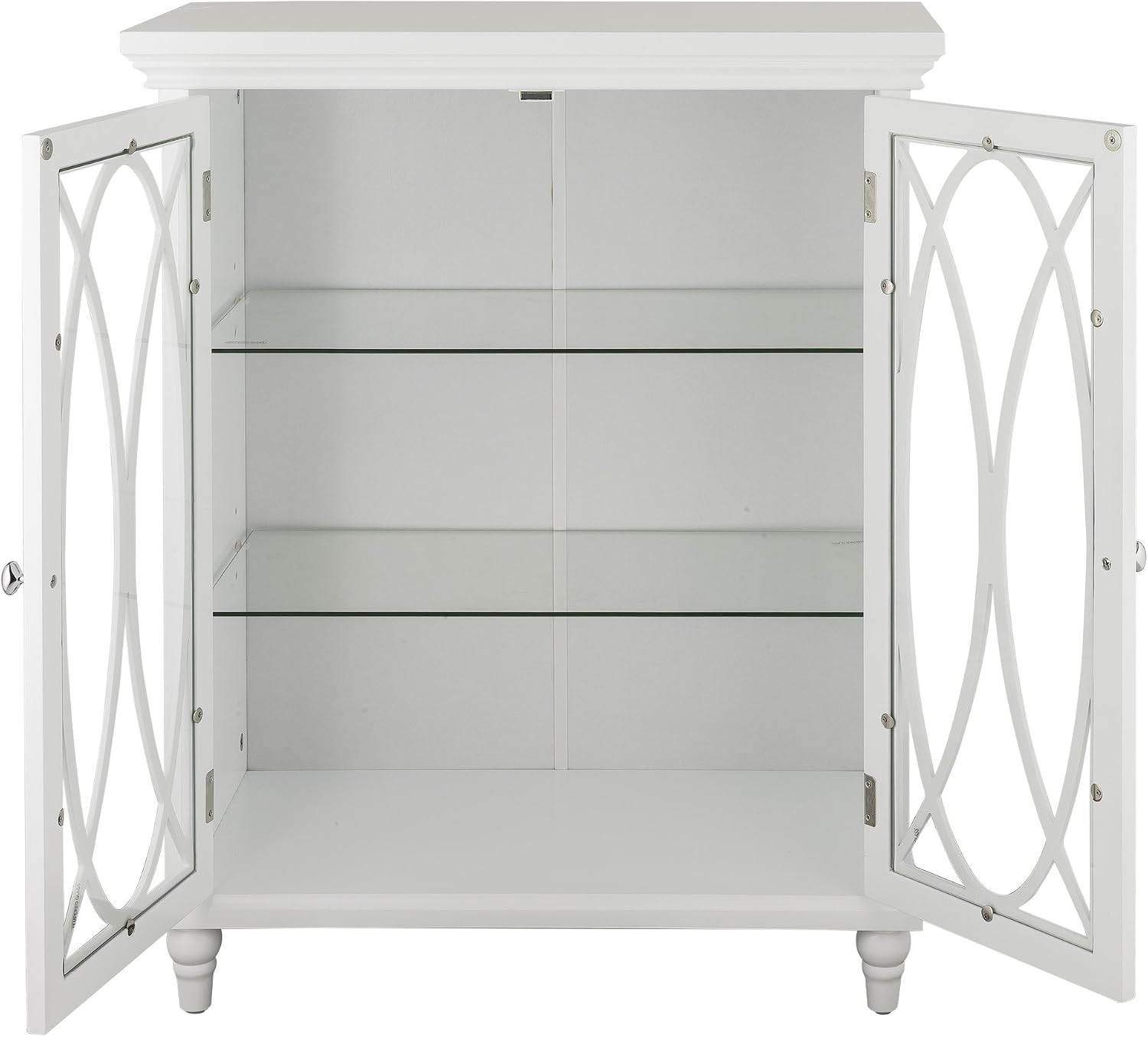 Teamson Home Florence 26 in. x 32 in. 2-Door Freestanding Wooden Floor Cabinet with Adjustable Shelves for Storage Solutions in Bathrooms, Kitchens, Laundry Rooms, Home Offices, White | Freestanding Wooden, Adjustable Shelves, For Bathrooms, Kitchens, La…