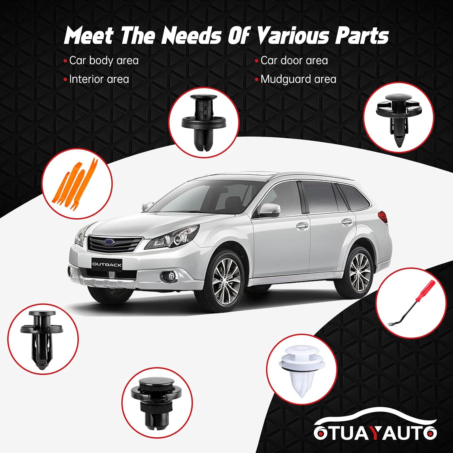 OTUAYAUTO 245 PCS Fender Clips Car Clips Bumper Plastic Rivets