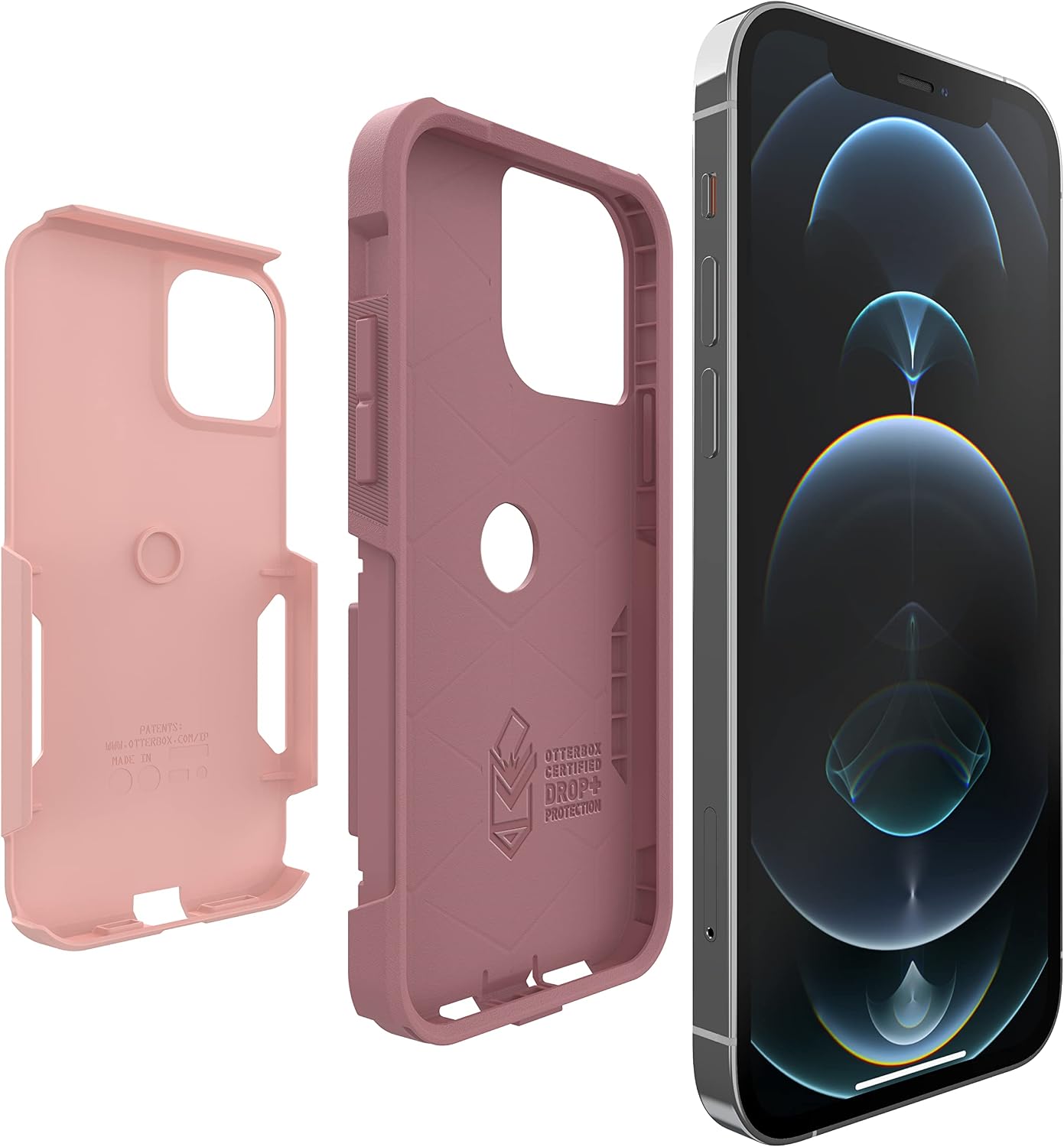 OtterBox iPhone 12 & iPhone 12 Pro Commuter Series Case - Black, Slim & Tough, Pocket-Friendly, with Port Protection